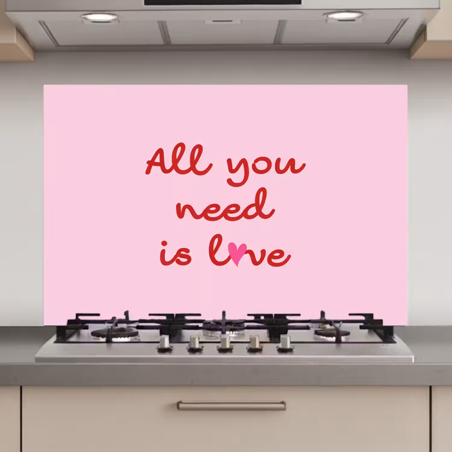 Tekst - Roze - Love - Hart keuken achterwand spatscherm klein -3d_website