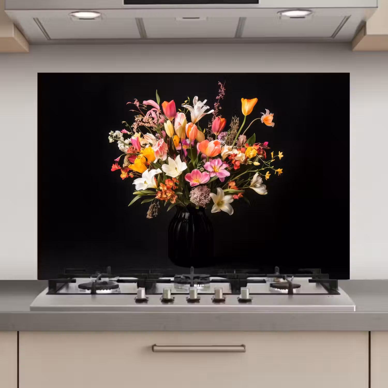 Vaas - Bloemen - Tulpen keuken achterwand spatscherm klein -3d_website