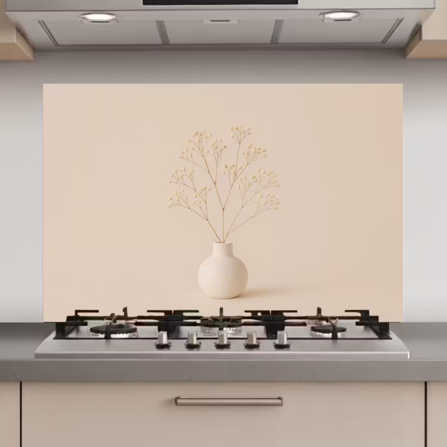 Vaas - Takken - Bloemetjes - Wit keuken achterwand spatscherm klein -3d_website