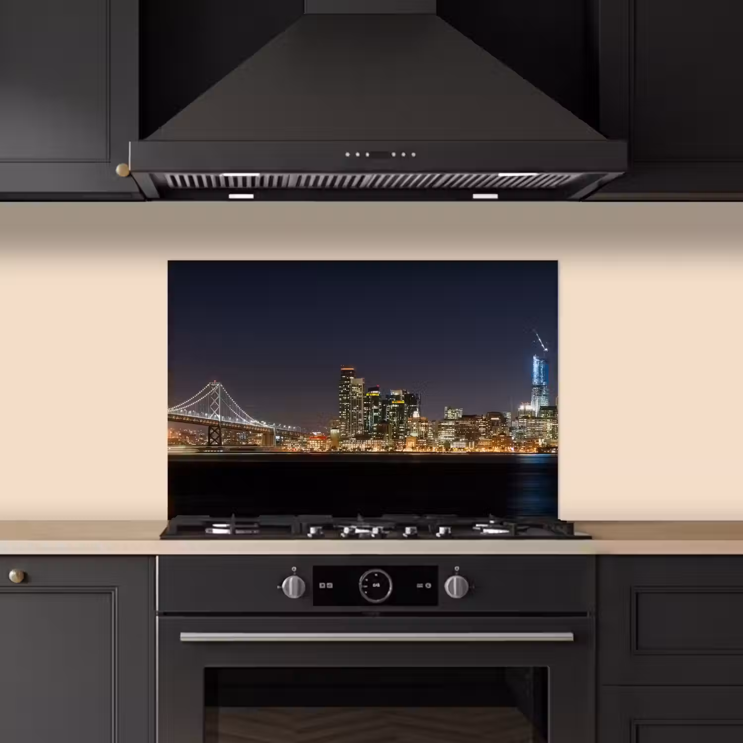 Verlichting - Hemel - Wolkenkrabbers - Skyline keuken achterwand spatscherm klein -sfeer1