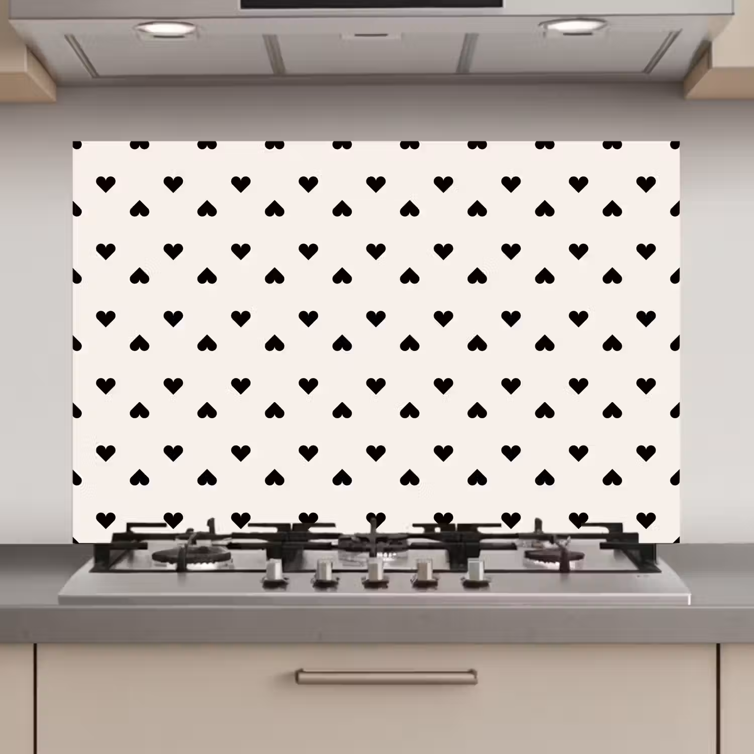 Vet - Liefde - Wit - Zwart keuken achterwand spatscherm klein 900 -3d_website