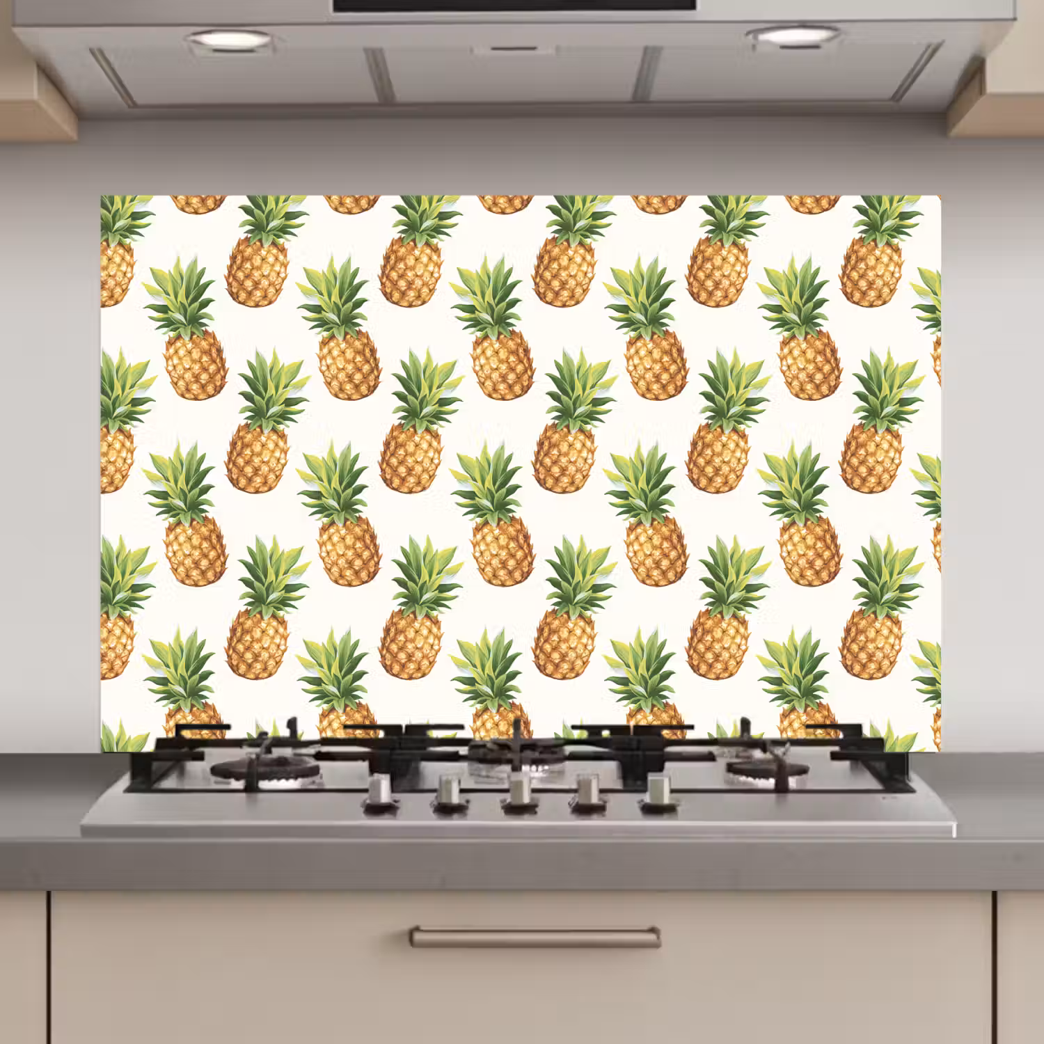 Vintage - Ananas - Blad keuken achterwand spatscherm klein 900 -3d_website