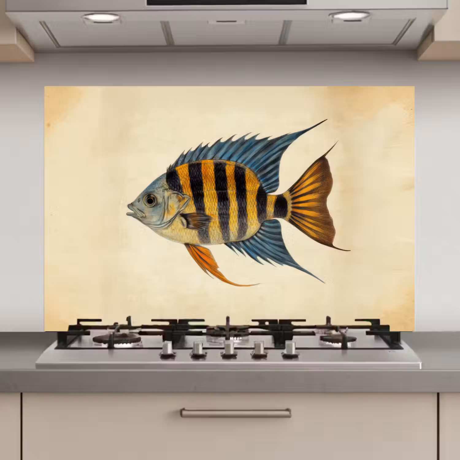 Vis - Tropisch - Strepen - Vinnen keuken achterwand spatscherm klein -3d_website