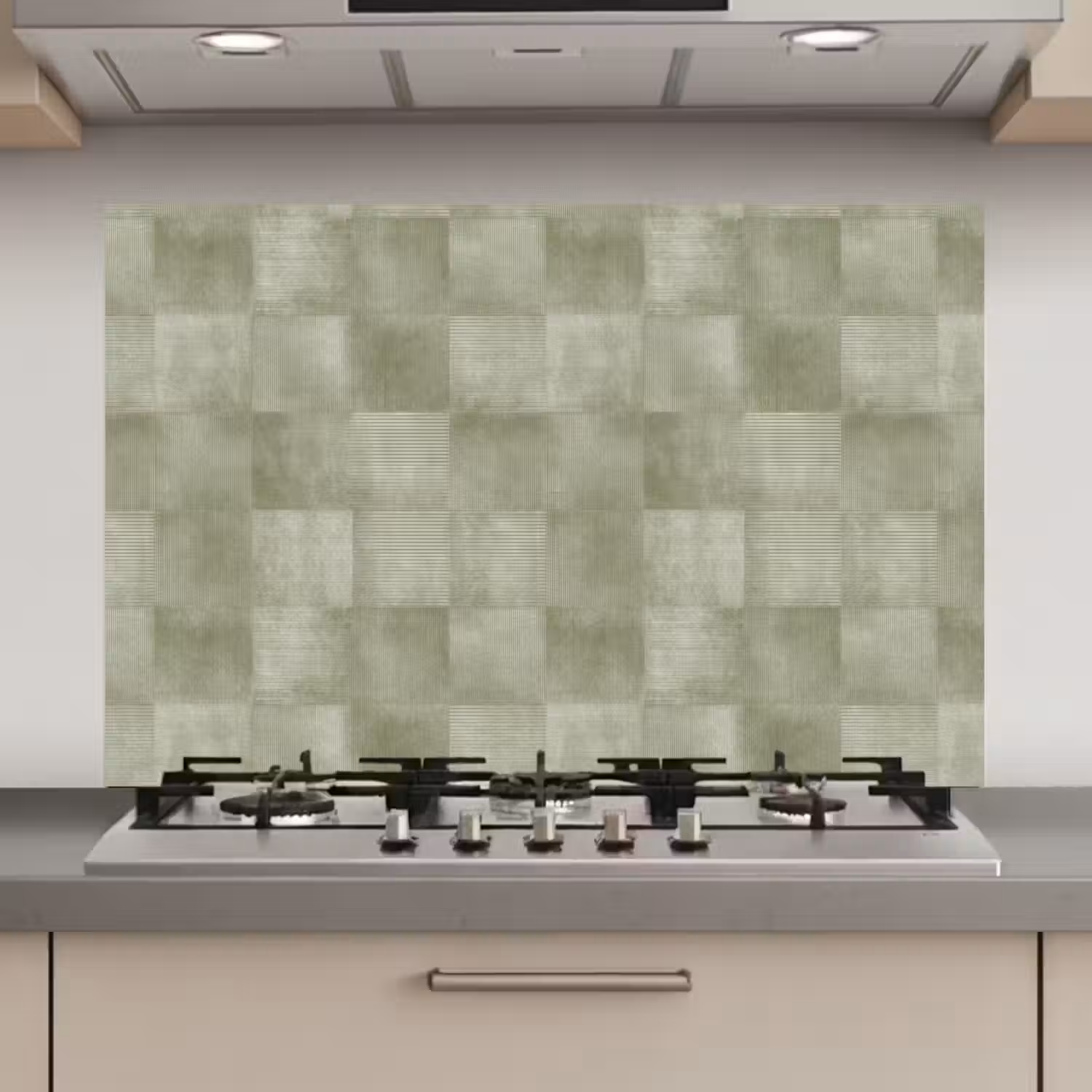 Vlakken - Rustiek - Groen keuken achterwand spatscherm klein 900 -3d_website
