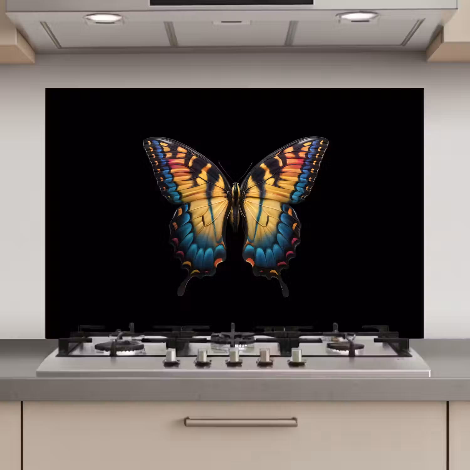 Vlinder - Kleurrijk - Speels keuken achterwand spatscherm klein -3d_website