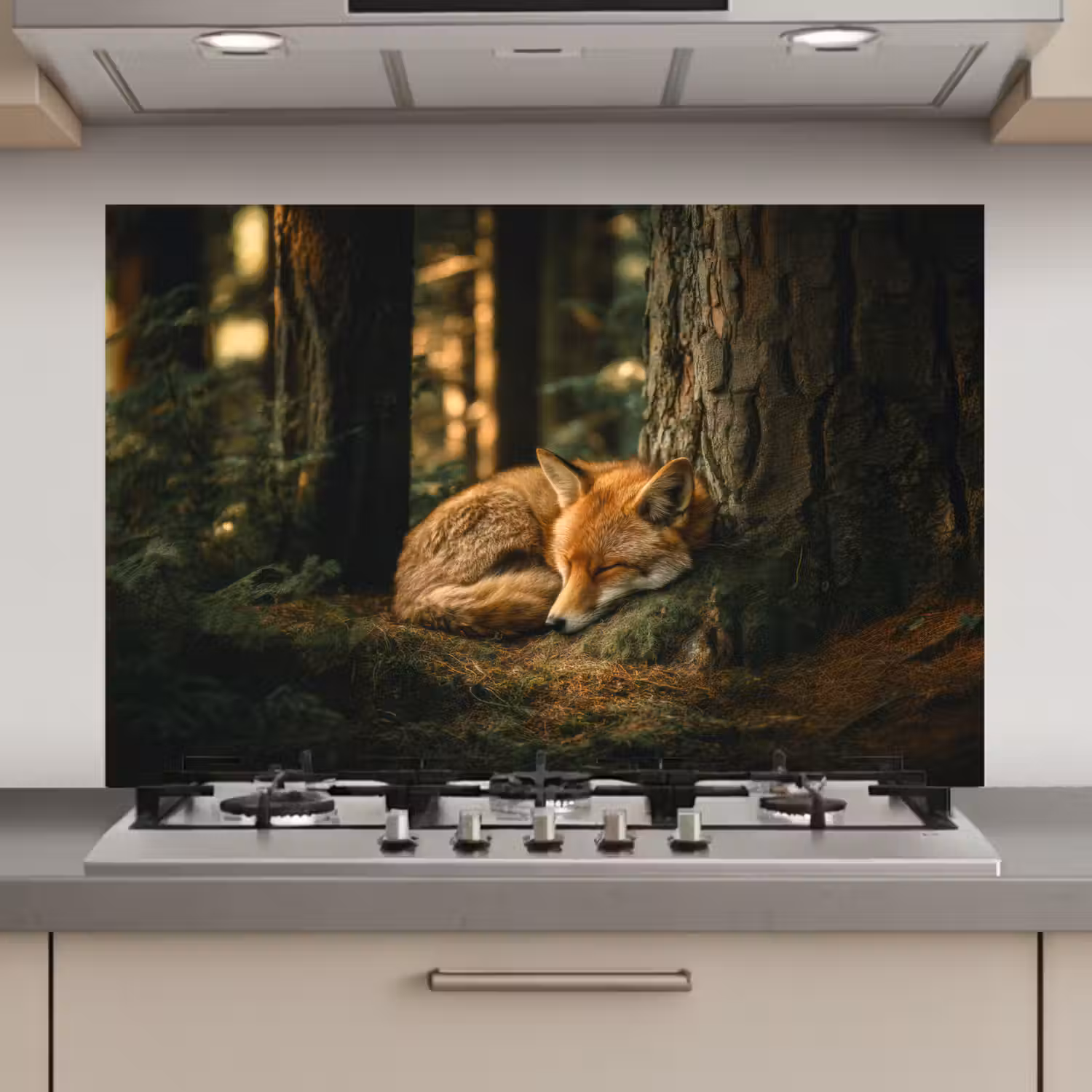 Vos - Bos - Slapen keuken achterwand spatscherm klein -3d_website