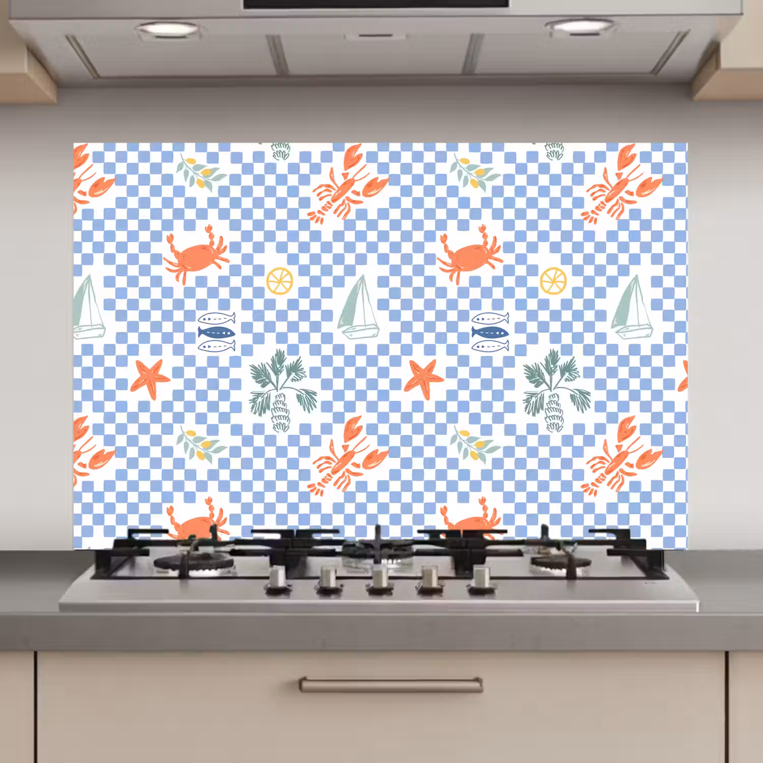 Zee - Sfeer - Zeilboot - Blauw keuken achterwand spatscherm klein 900 -3d_website