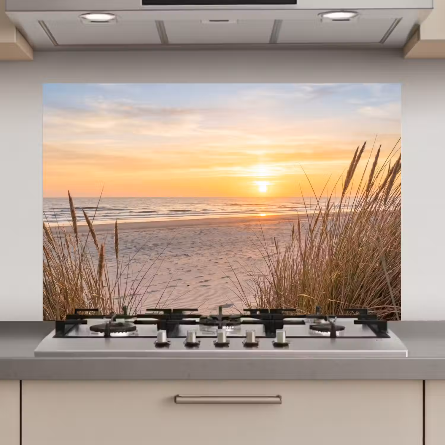 Zonsondergang - Duinen - Zee keuken achterwand spatscherm klein -3d_website