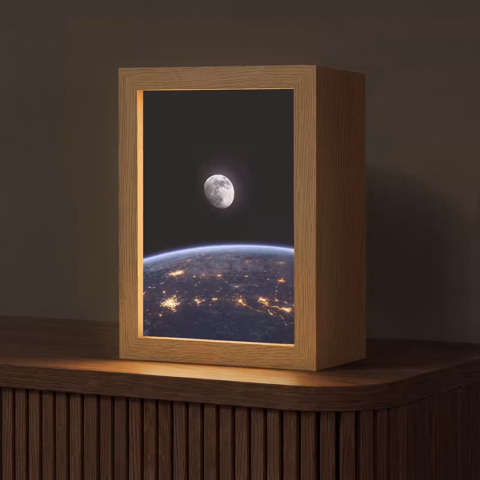 Tafellamp - Aarde - Nacht - Ruimte - Aarde - Nacht - Ruimte Light Box met kabel (Tafellamp) klein