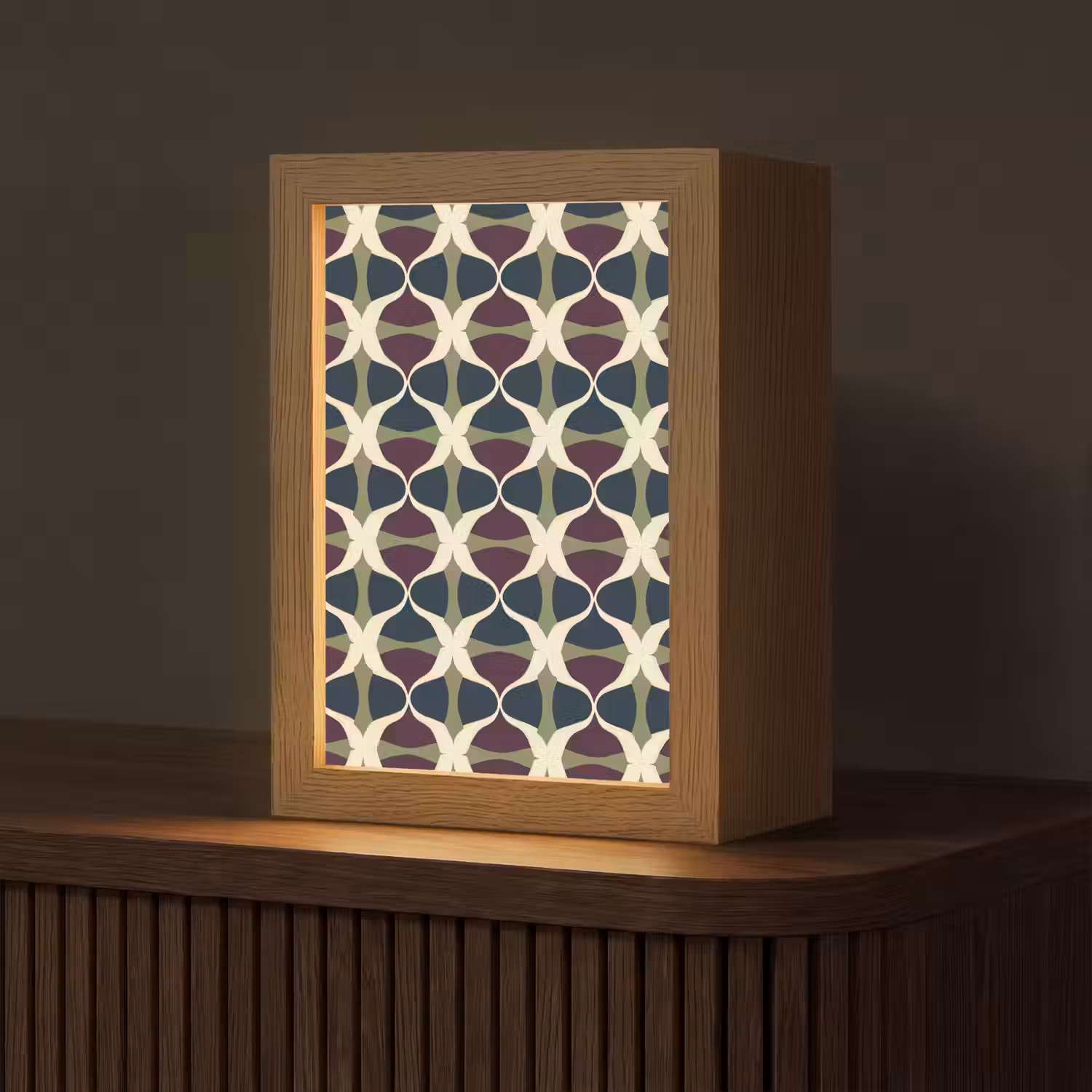 Abstract - Retro - Kleurrijk Light Box met kabel (Tafellamp) klein 925 -z3d_website