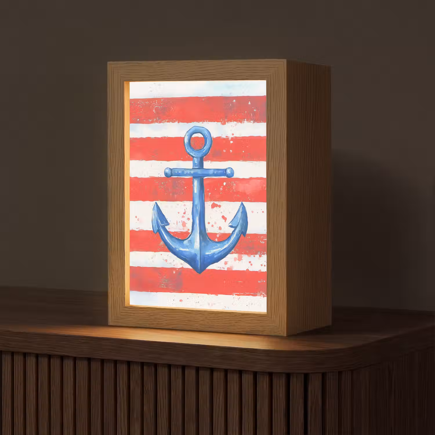 Anker - Verfspatten - Rood - Blauw Light Box met kabel (Tafellamp) klein -z3d_website