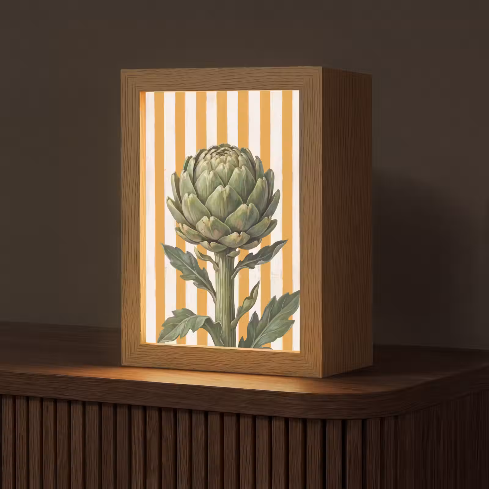 Tafellamp - Artisjok - Modern - Groente - Artisjok - Modern - Groente Light Box met kabel (Tafellamp) klein