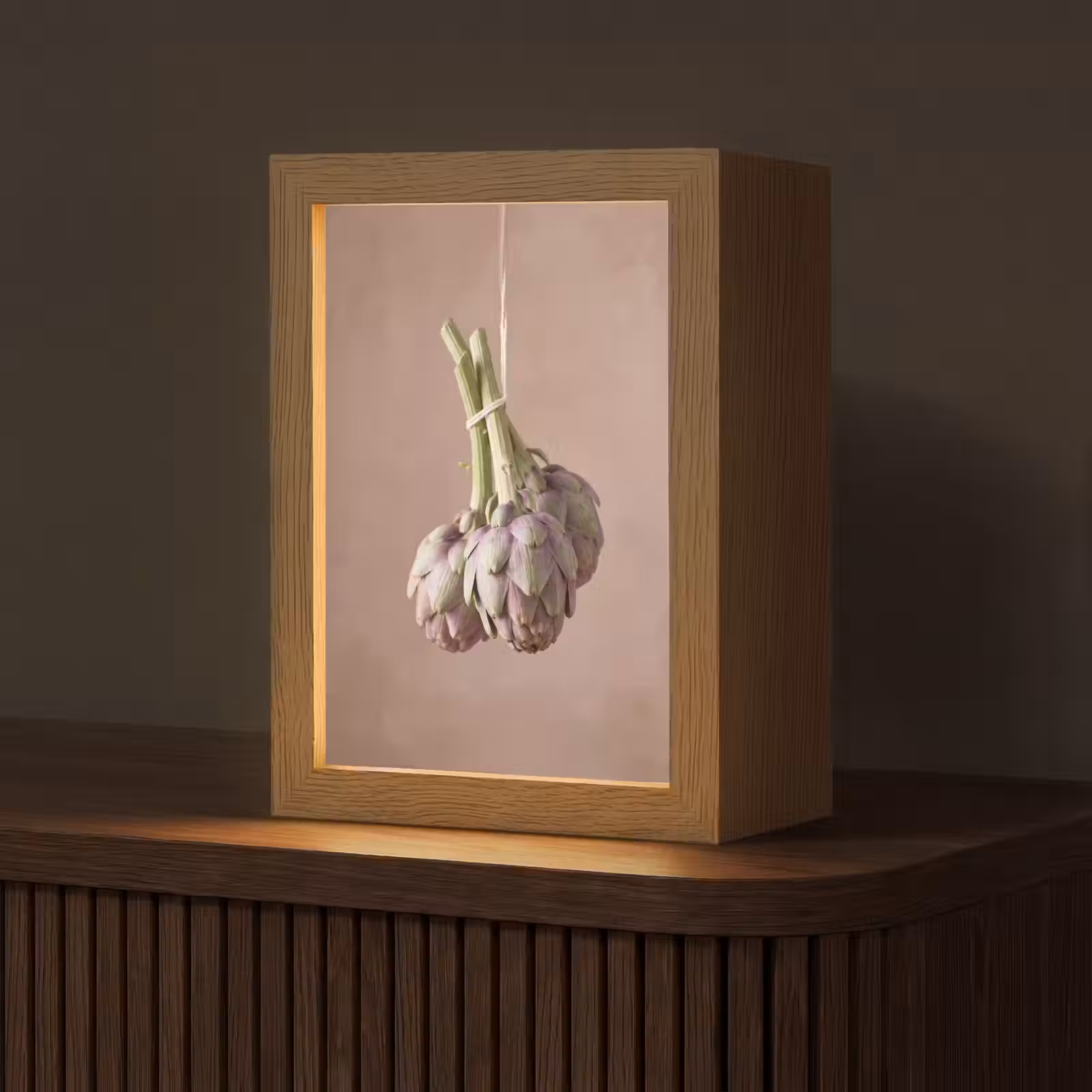 Tafellamp - Artisjokken - Hangend - Groenten - Artisjokken - Hangend - Groenten Light Box met kabel (Tafellamp) klein
