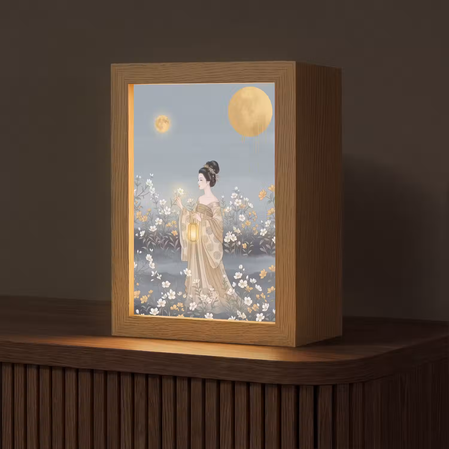 Aziatisch - Vrouw - Kimono Light Box met kabel (Tafellamp) klein -z3d_website