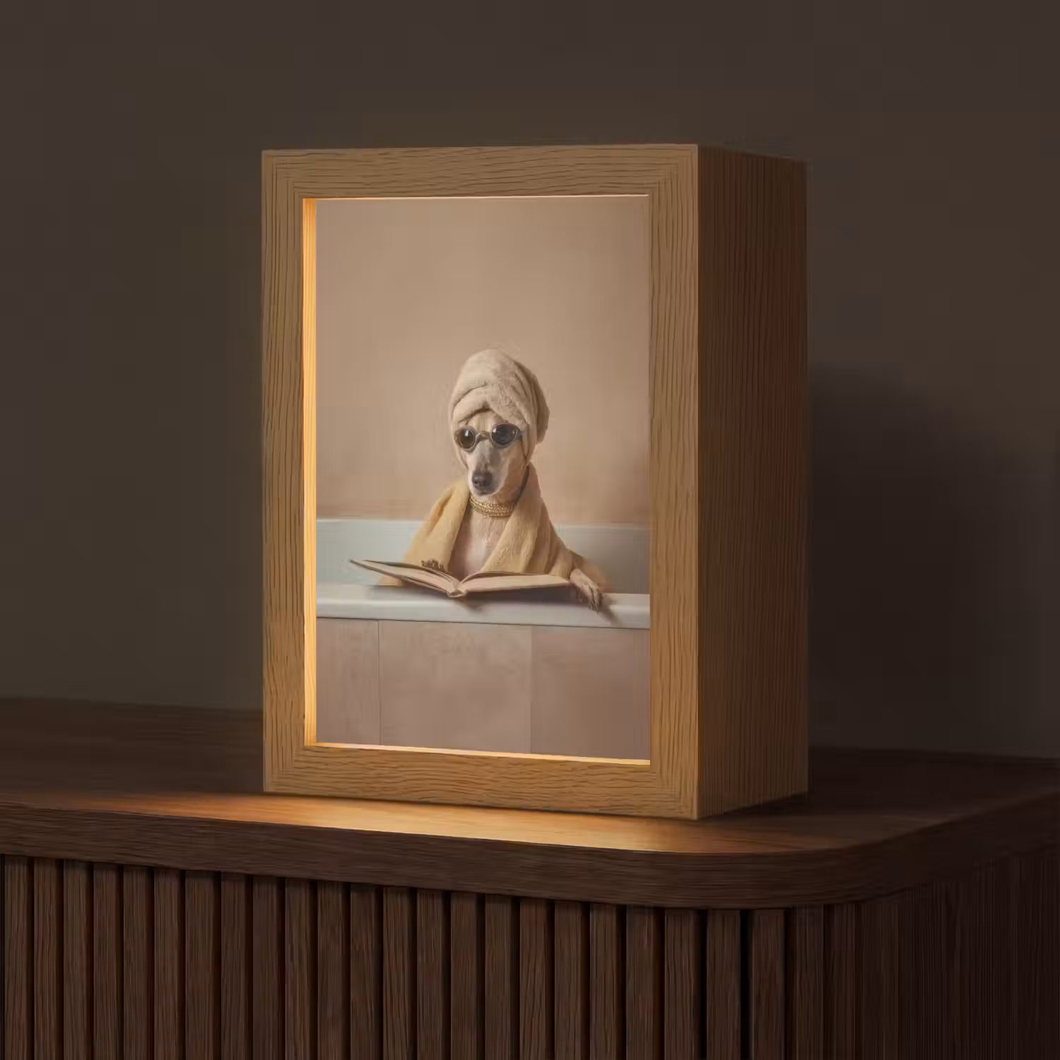 Bad - Hond - Boek - Zonnebril Light Box met kabel (Tafellamp) klein -z3d_website