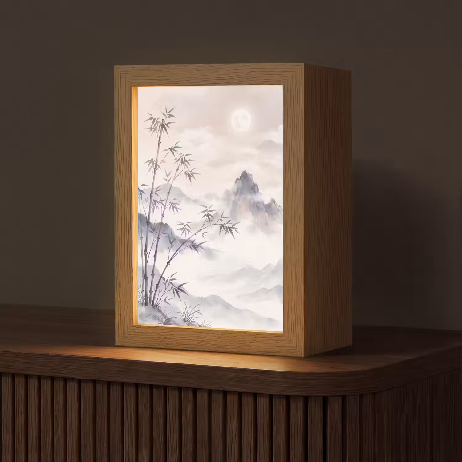 Bamboe - Azië - Grijs Light Box met kabel (Tafellamp) klein -z3d_website
