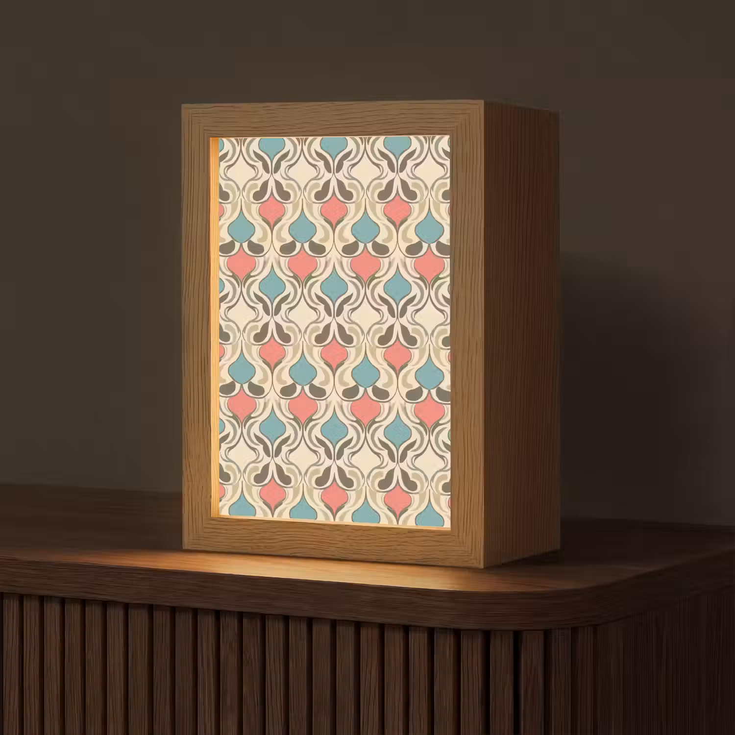 Barok - Retro - Kleurrijk Light Box met kabel (Tafellamp) klein 925 -z3d_website