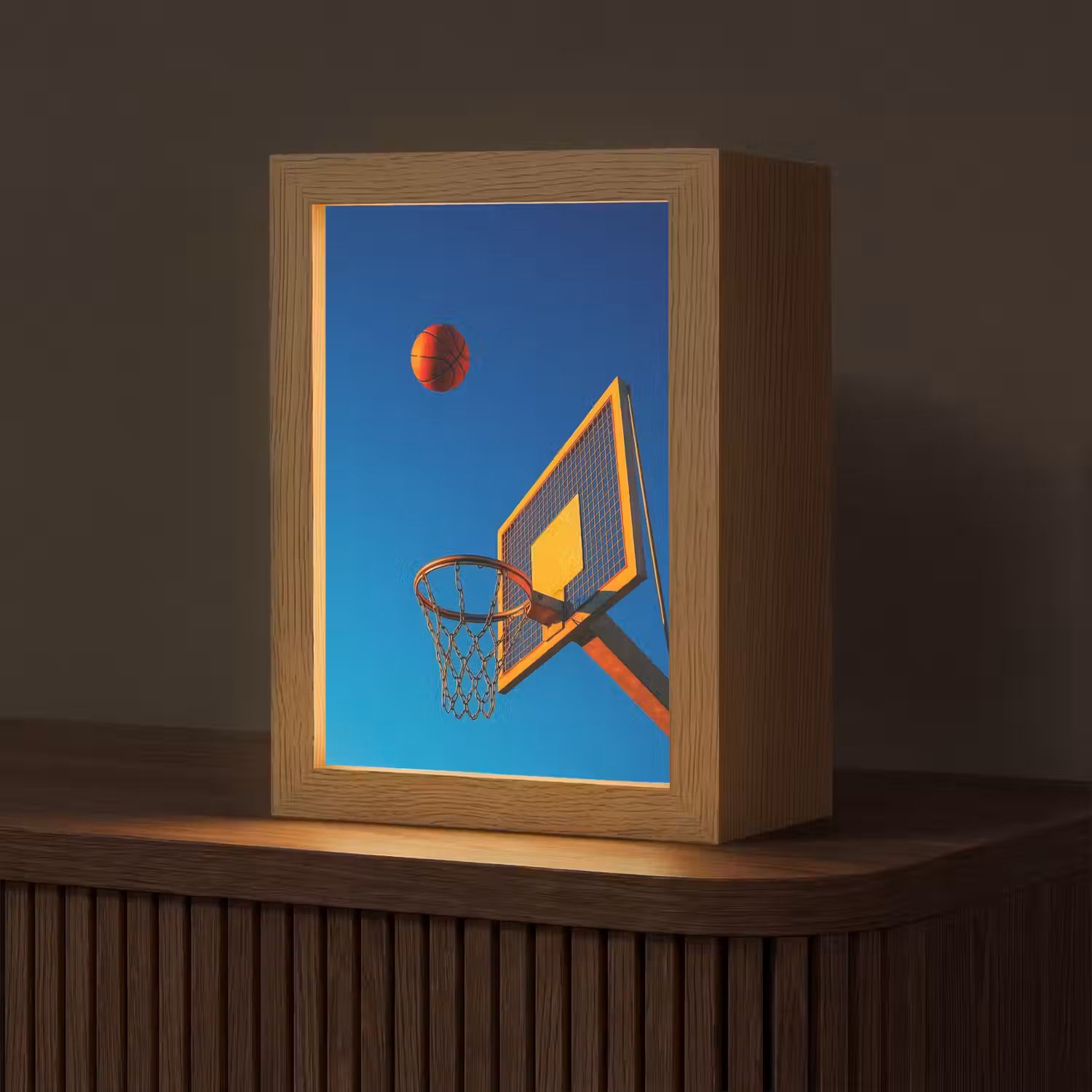 Basketbal - Lucht - Ring Light Box met kabel (Tafellamp) klein -z3d_website