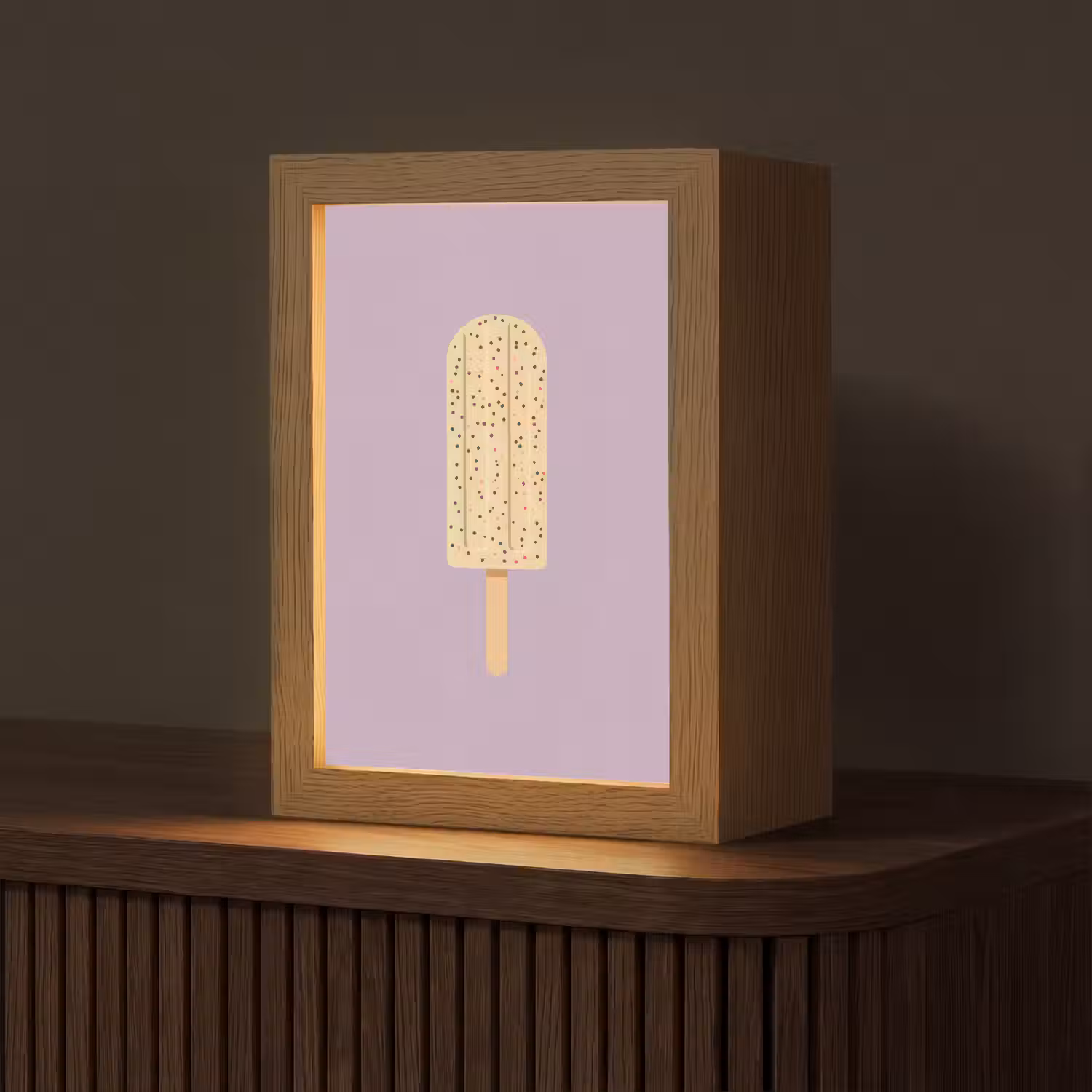 Beige - Ijsje - Spikkels Light Box met kabel (Tafellamp) klein -z3d_website