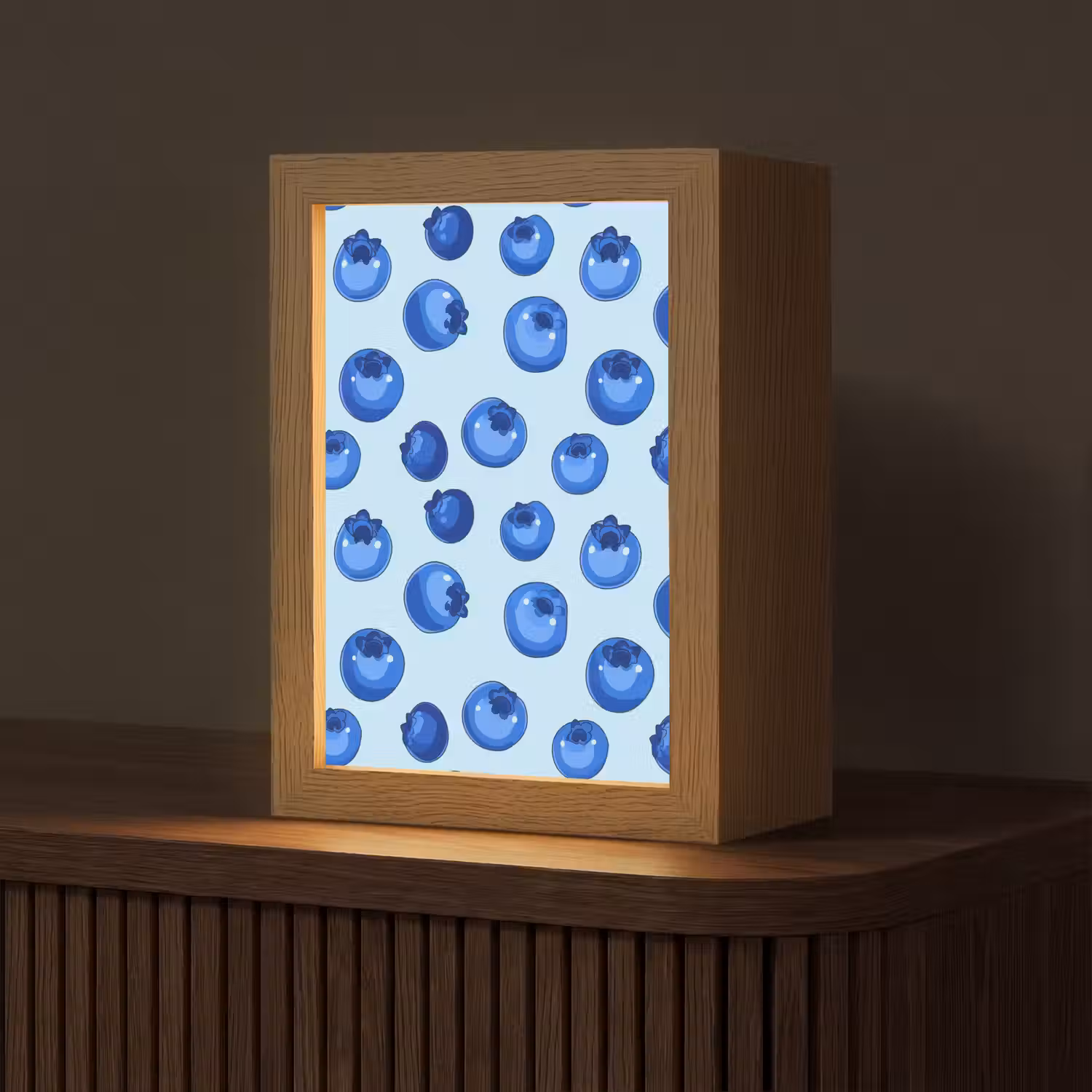 Bessen - Modern - Blauw Light Box met kabel (Tafellamp) klein 925 -z3d_website