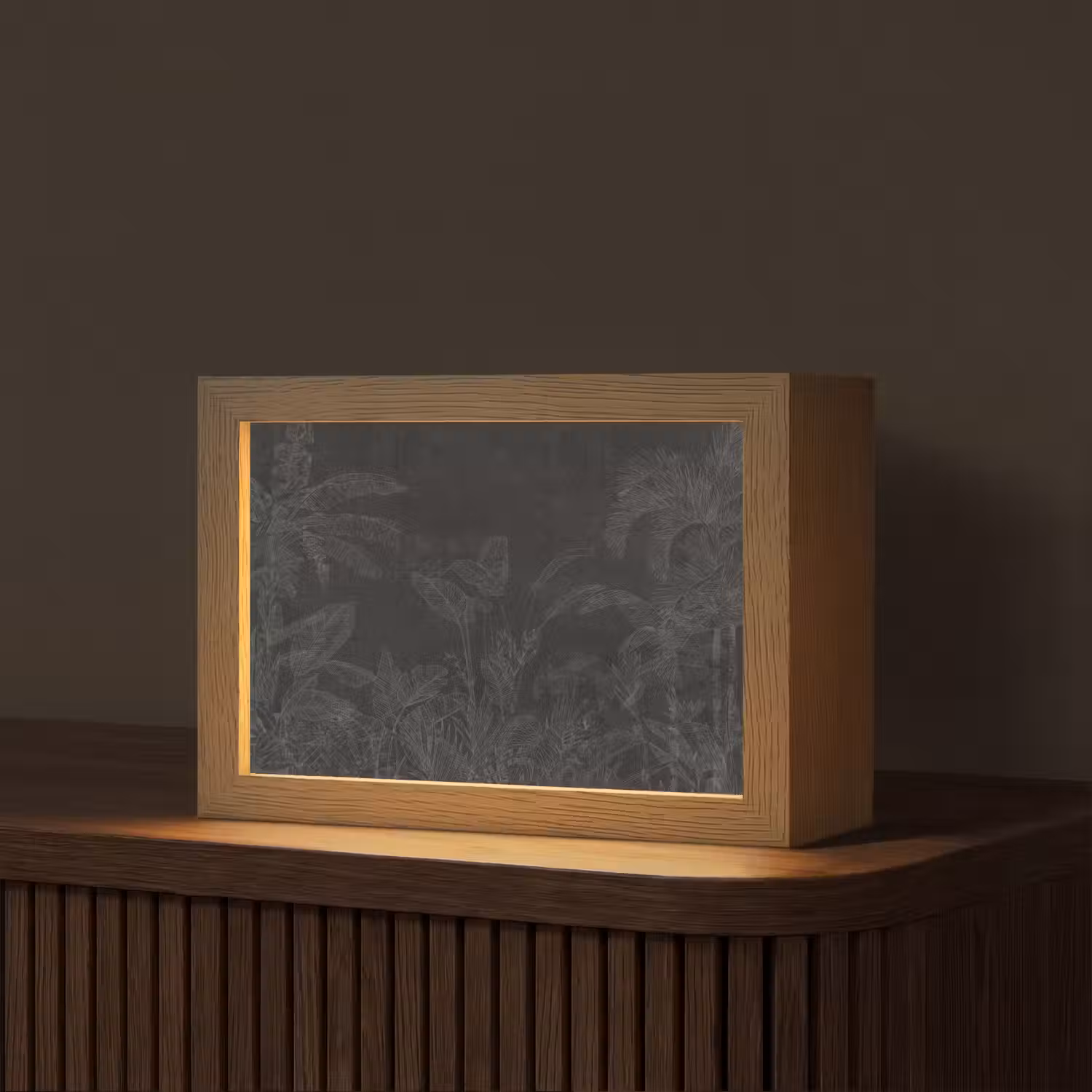 Beton - Patroon - Zwart Light Box met kabel (Tafellamp) klein -z3d_website