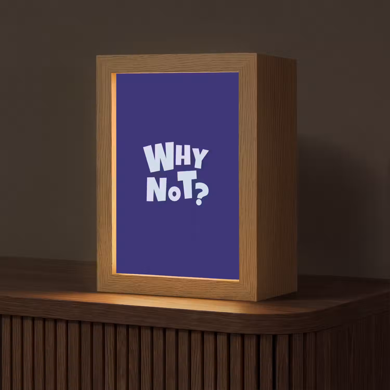 Blauw - Why not - Minimalistisch Light Box met kabel (Tafellamp) klein -z3d_website