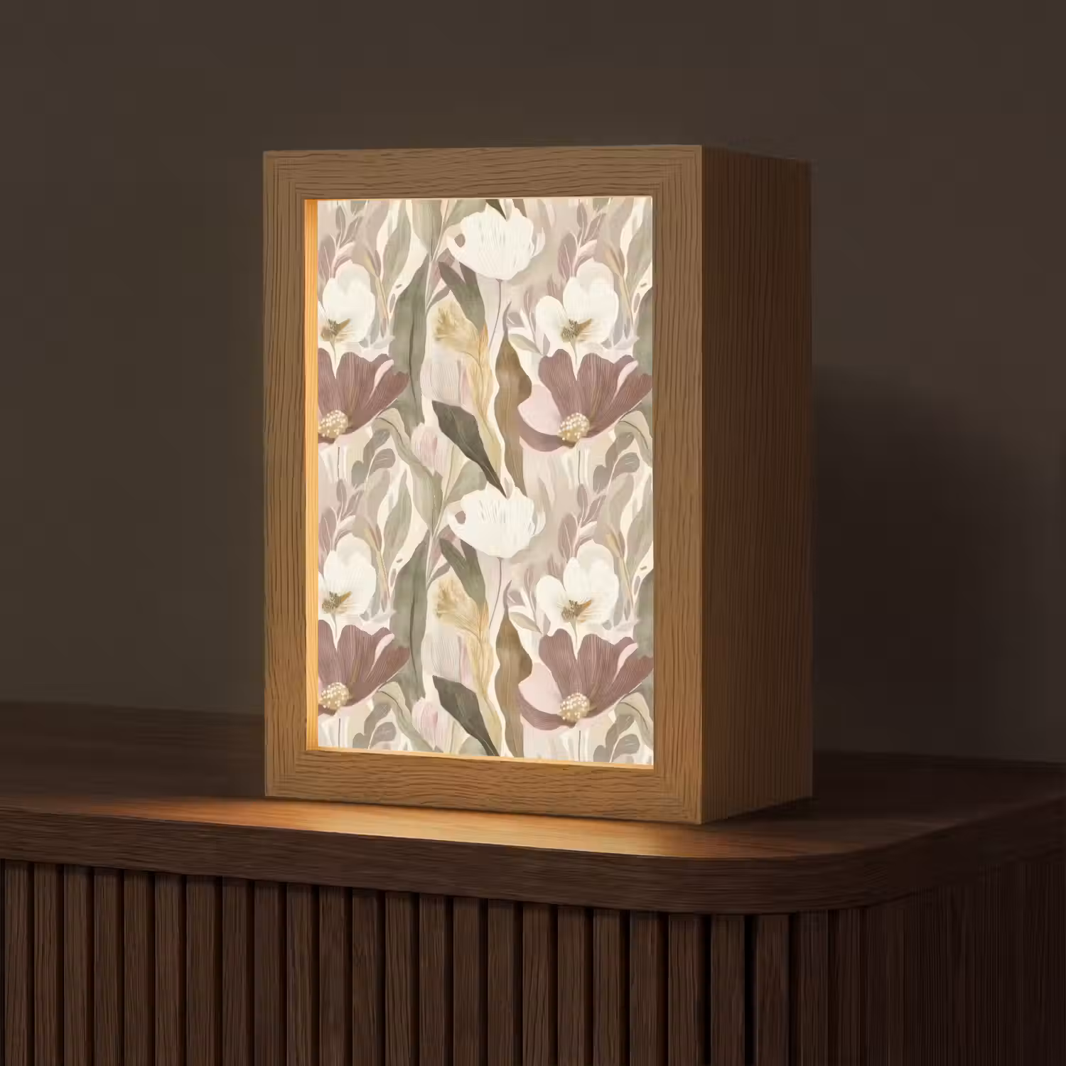 Bloemen - Aquarel - Kleurrijk Light Box met kabel (Tafellamp) klein 925 -z3d_website
