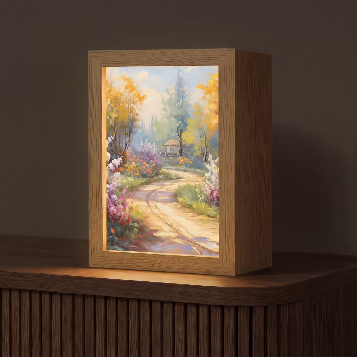 Bloemen - Bomen - Kunst - Watercolor Light Box met kabel (Tafellamp) klein -z3d_website