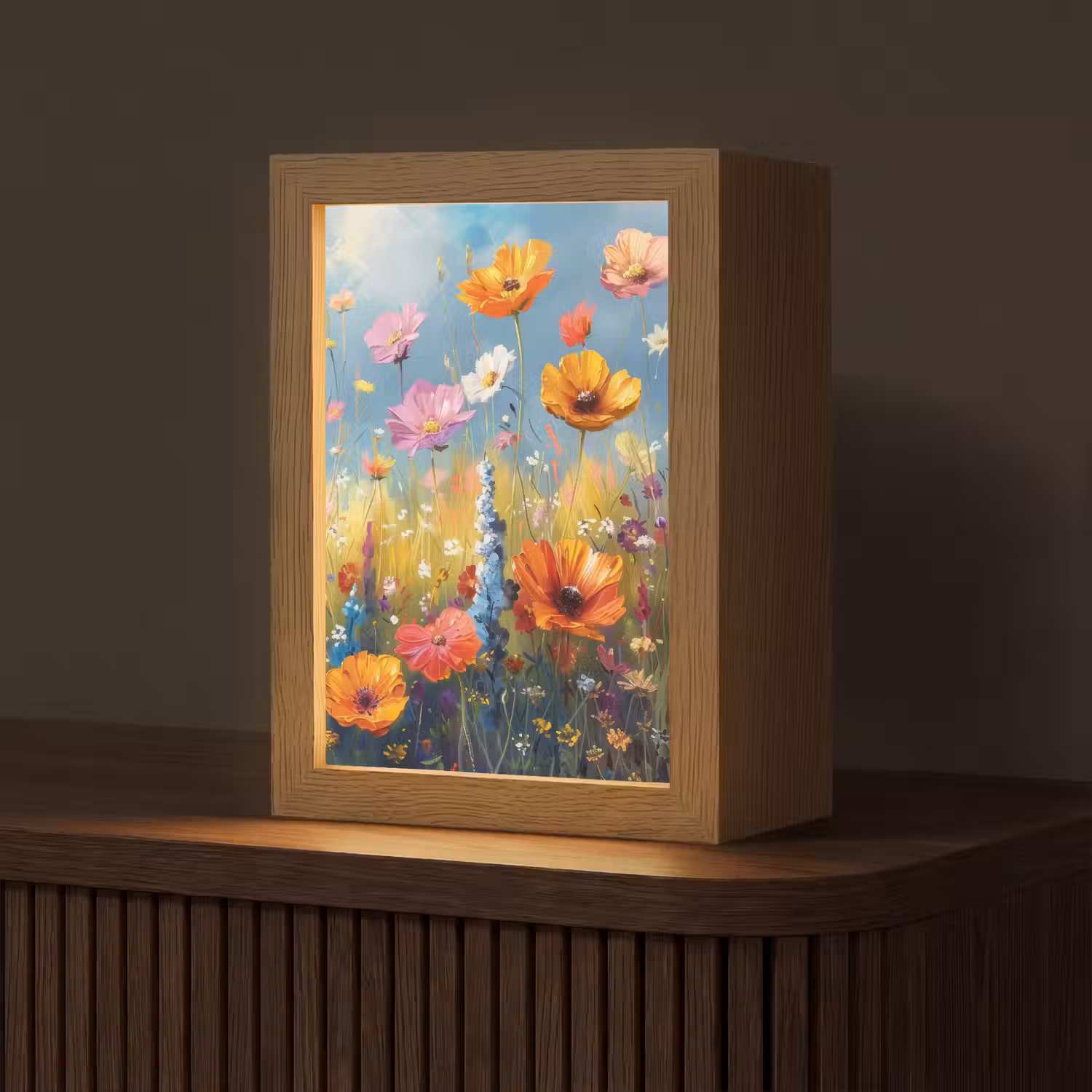 Bloemen - Natuur - Botanisch - Kunst Light Box met kabel (Tafellamp) klein -z3d_website