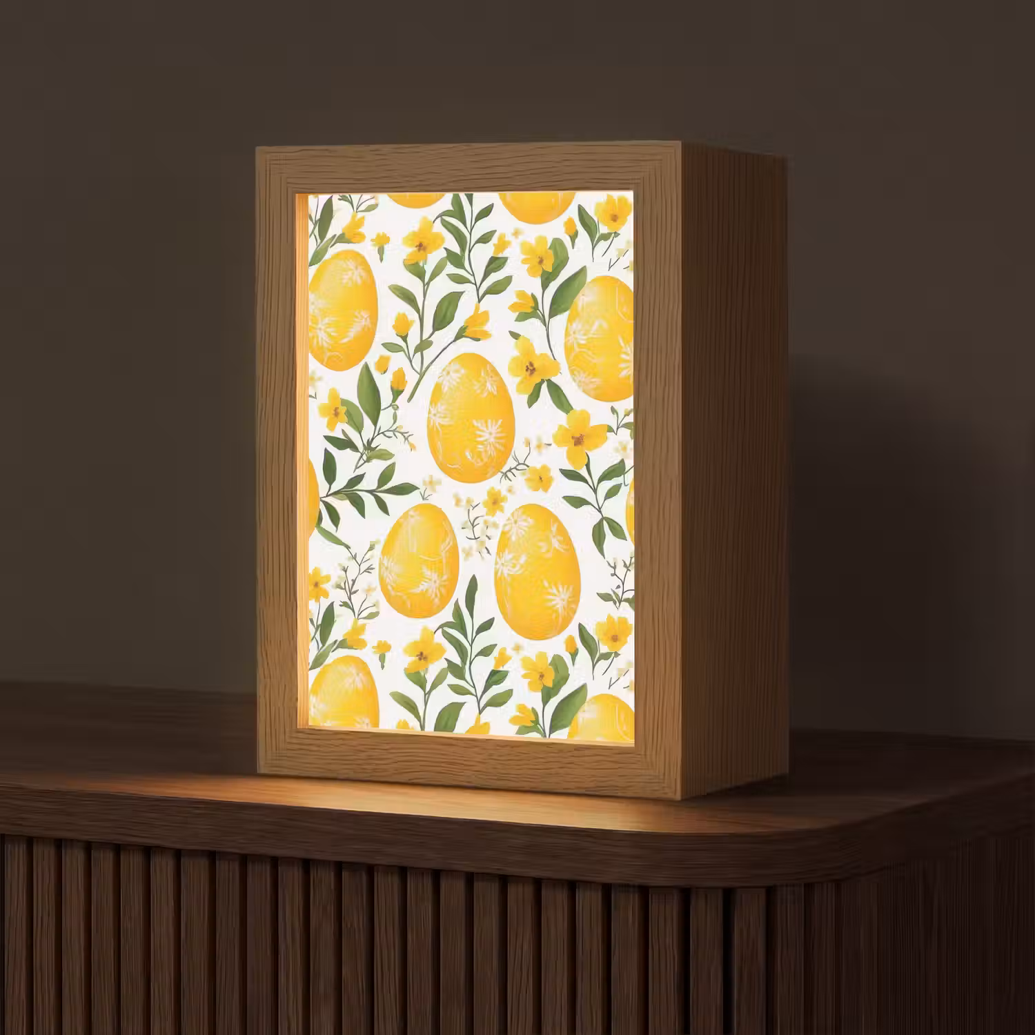 Bloemen - Paaseieren - Geel Light Box met kabel (Tafellamp) klein -z3d_website