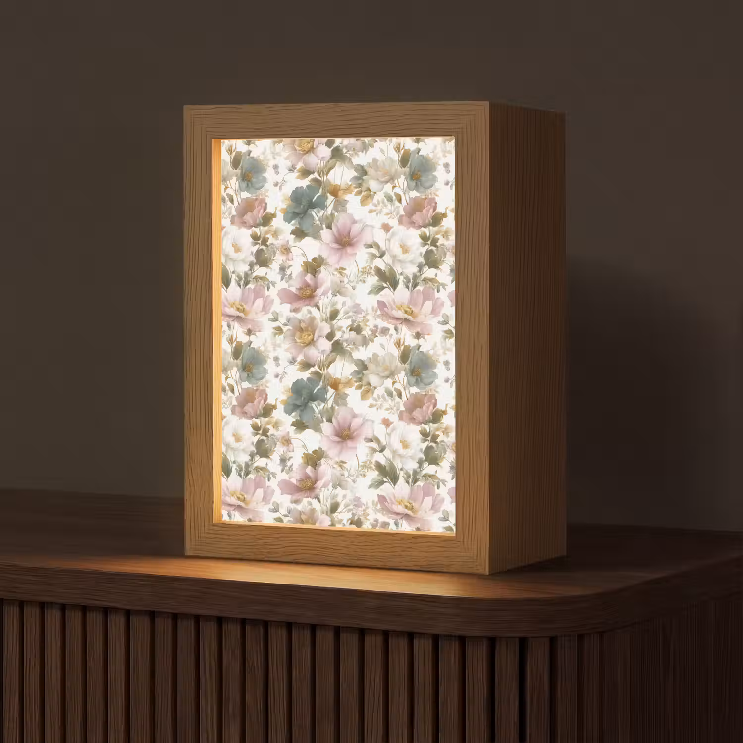 Bloemen - Patroon - Pastel Light Box met kabel (Tafellamp) klein 925 -z3d_website