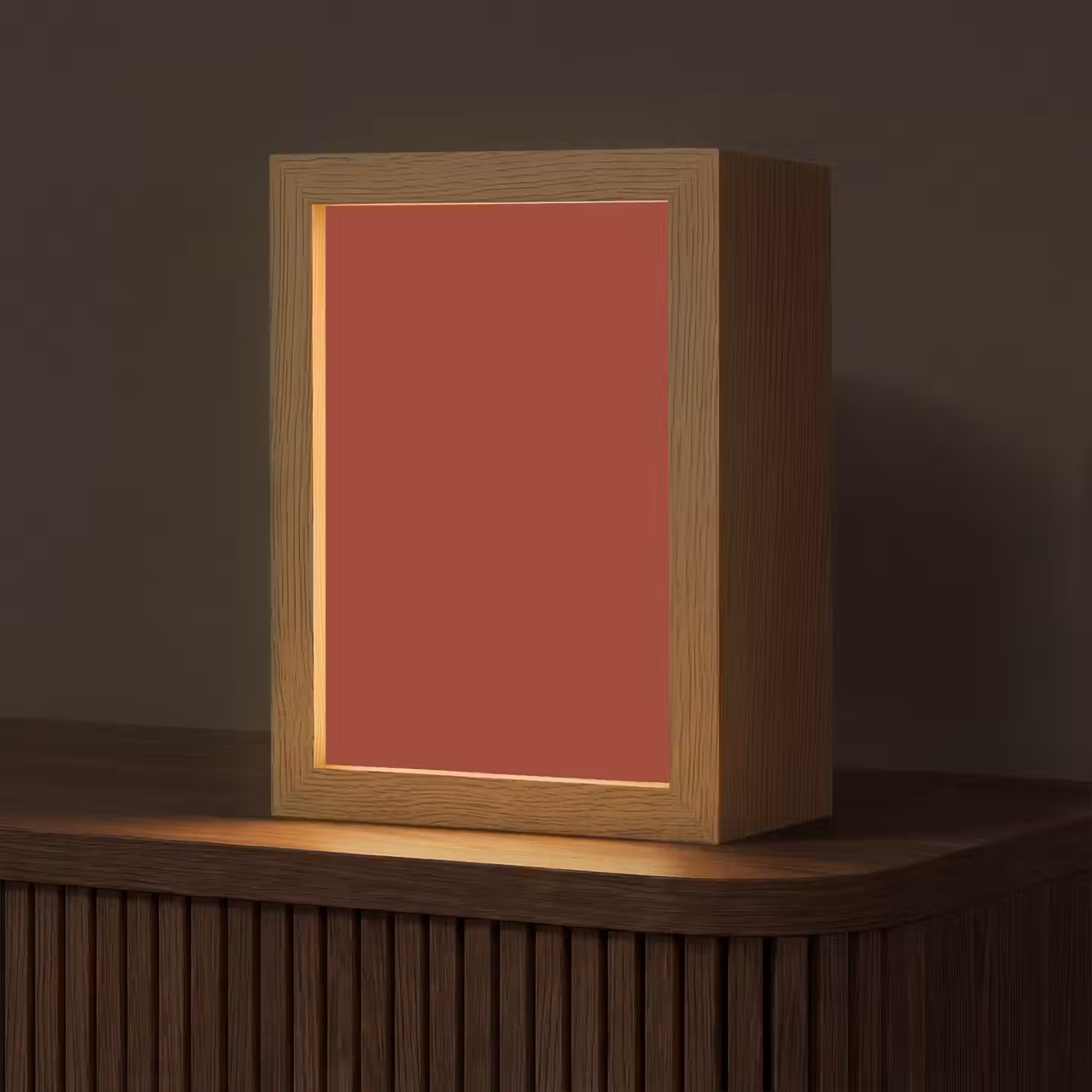 Burnt - Copper - Rood Light Box met kabel (Tafellamp) klein 925 -z3d_website