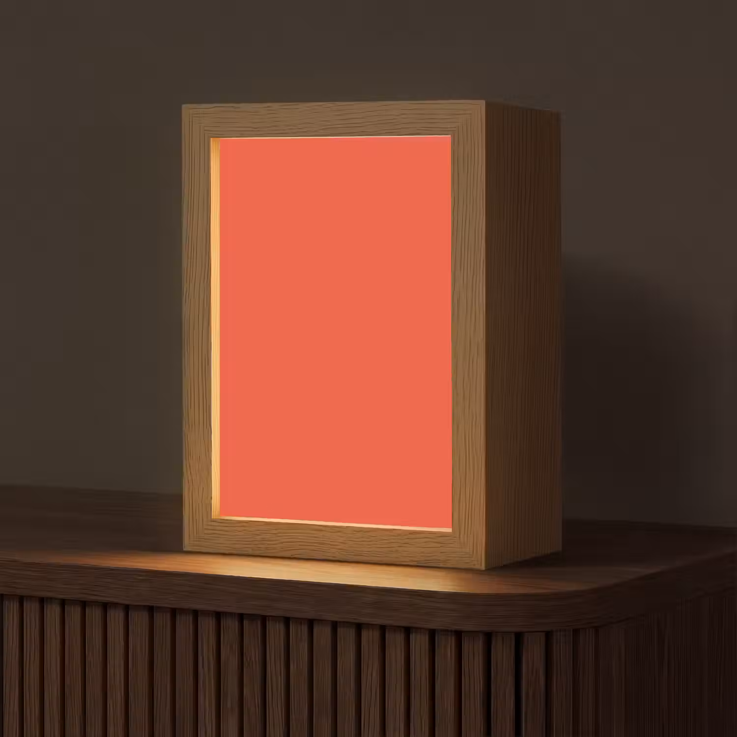 Burnt - Coral - Oranje Light Box met kabel (Tafellamp) klein 925 -z3d_website