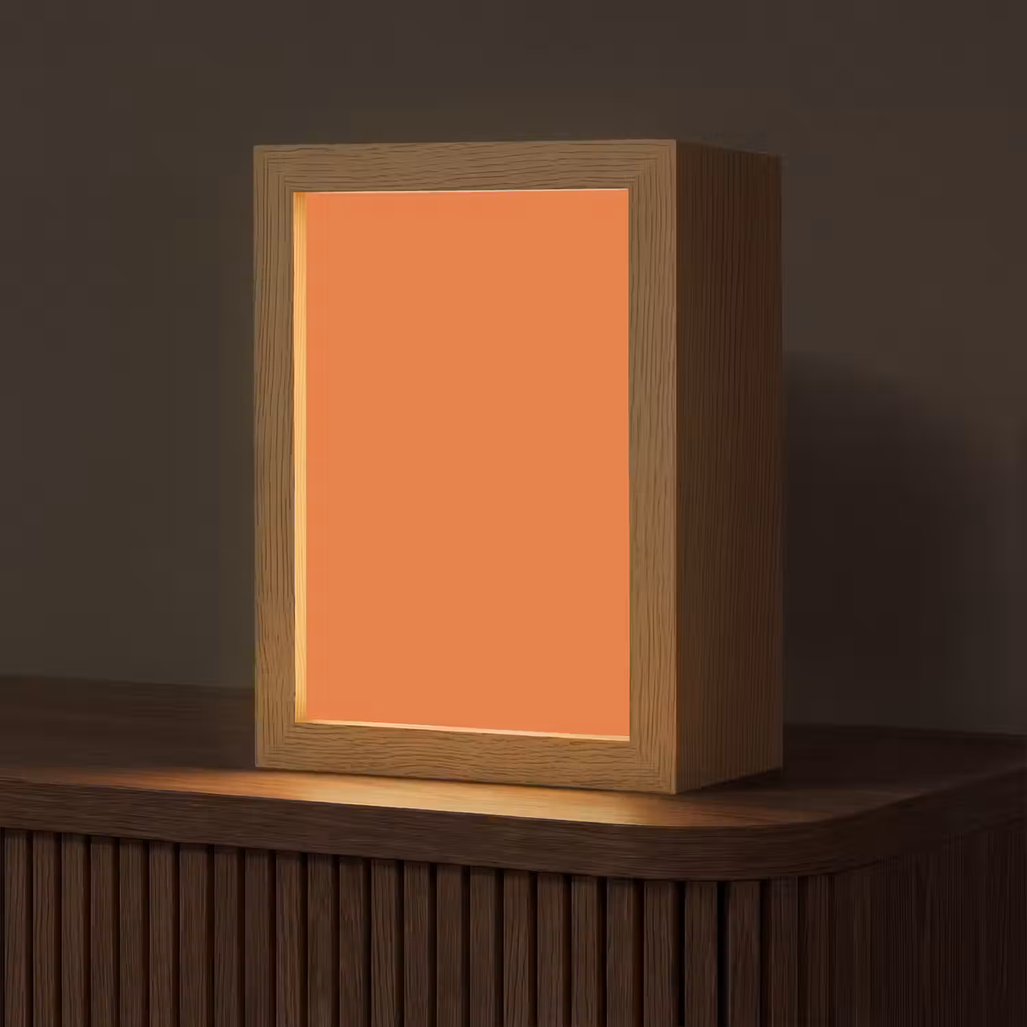 Burnt - Sienna - Oranje Light Box met kabel (Tafellamp) klein 925 -z3d_website