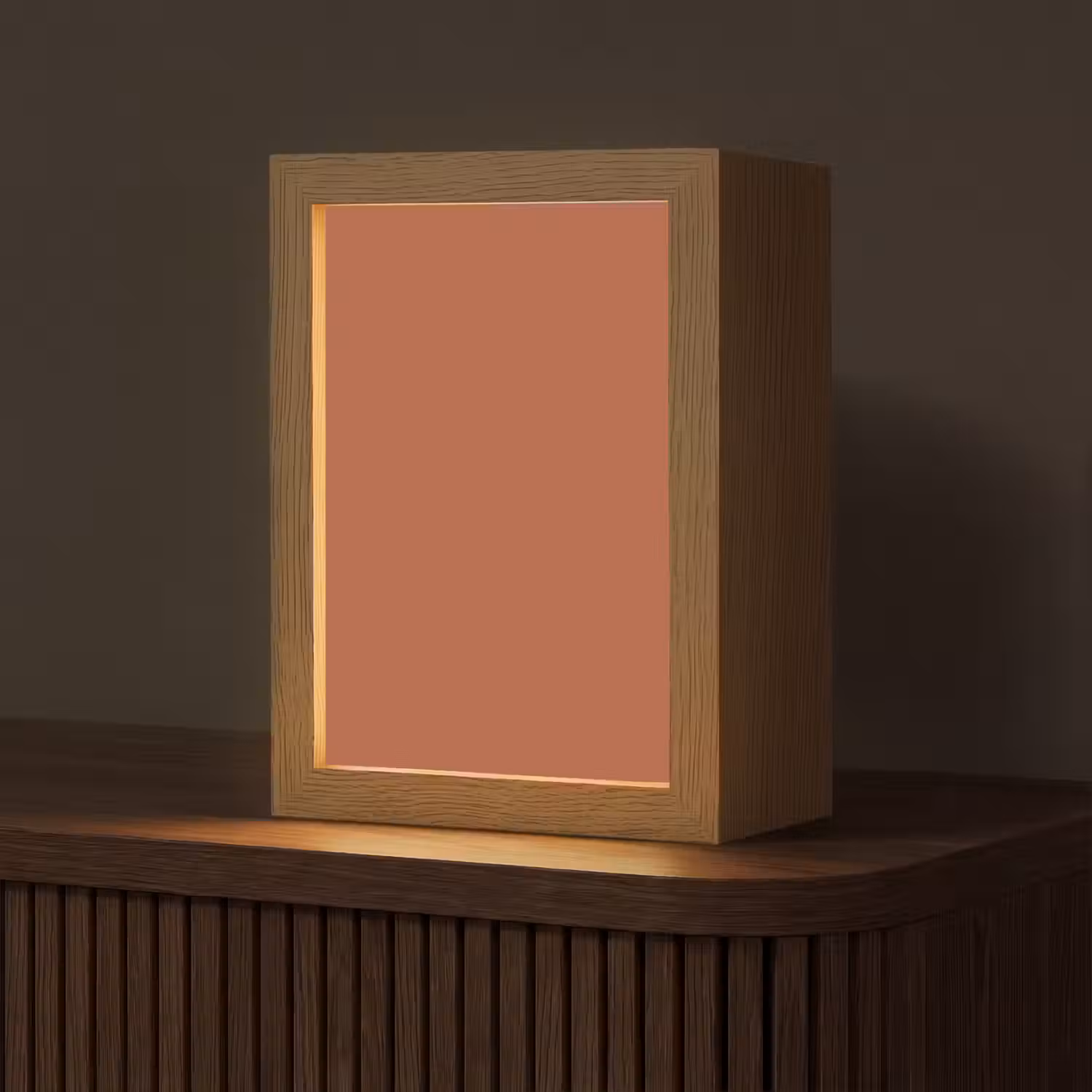 Burnt - Sienna - Oranje Light Box met kabel (Tafellamp) klein 925 -z3d_website