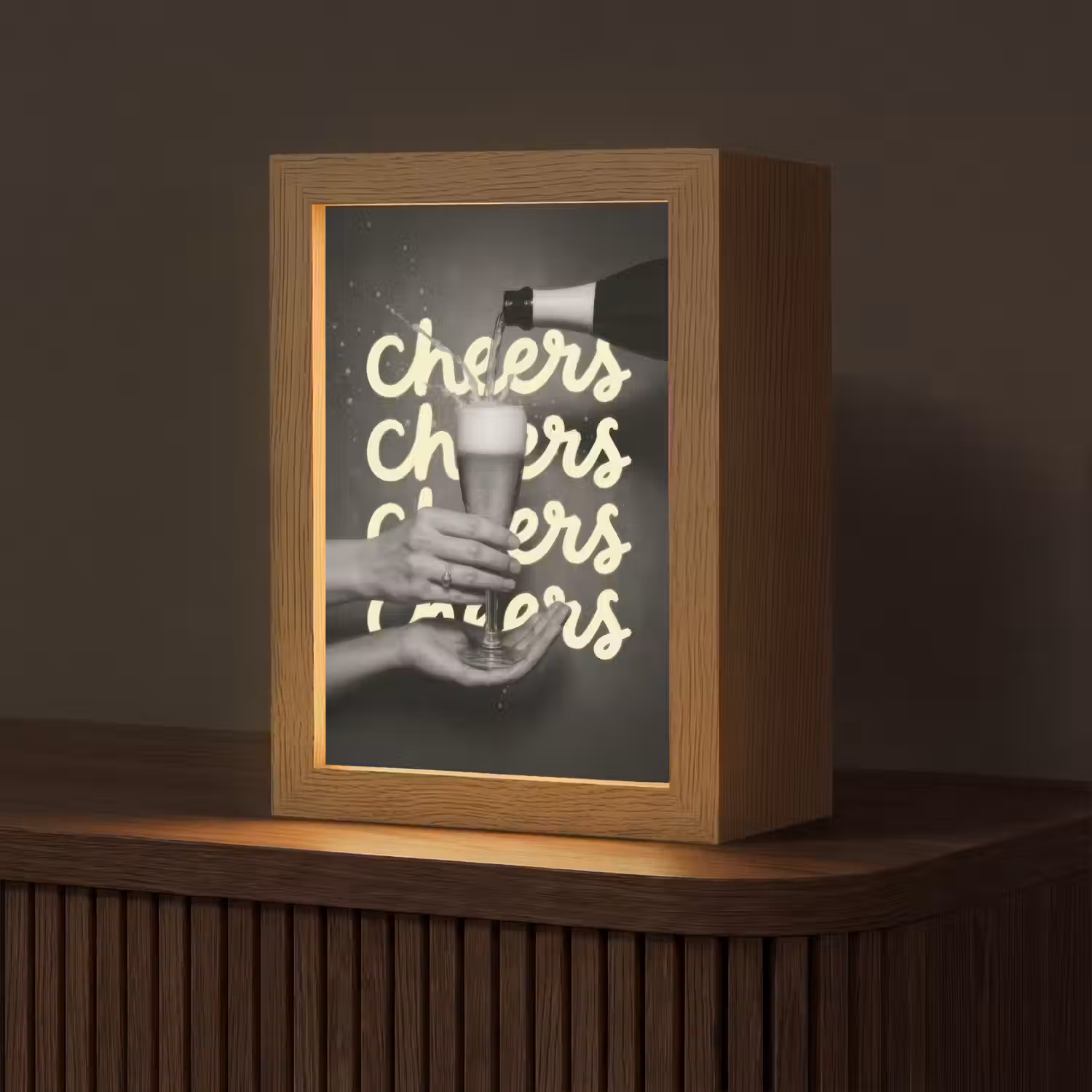 Cheers - Wijn - Zwart - Wit Light Box met kabel (Tafellamp) klein -z3d_website