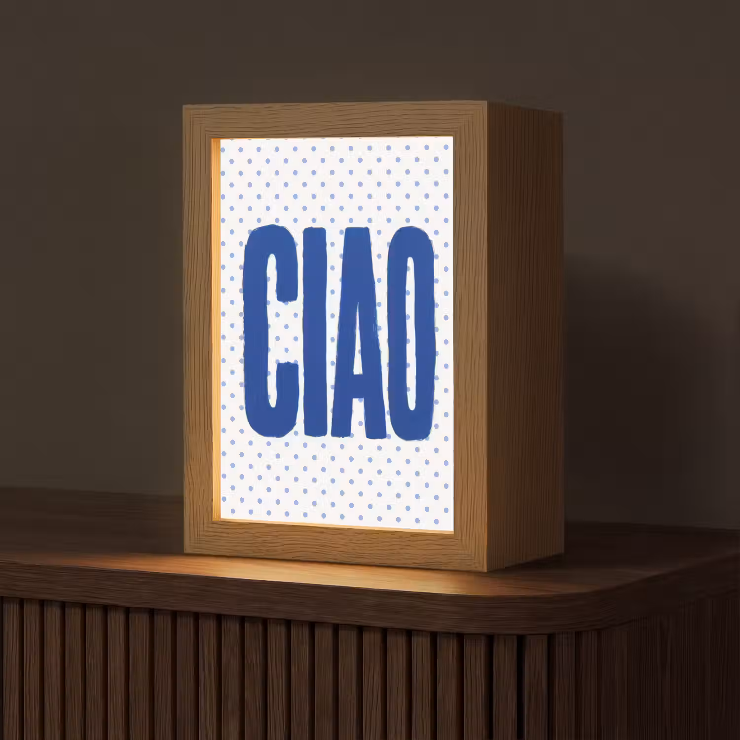Ciao - Stippen - Roze - Wit Light Box met kabel (Tafellamp) klein -z3d_website