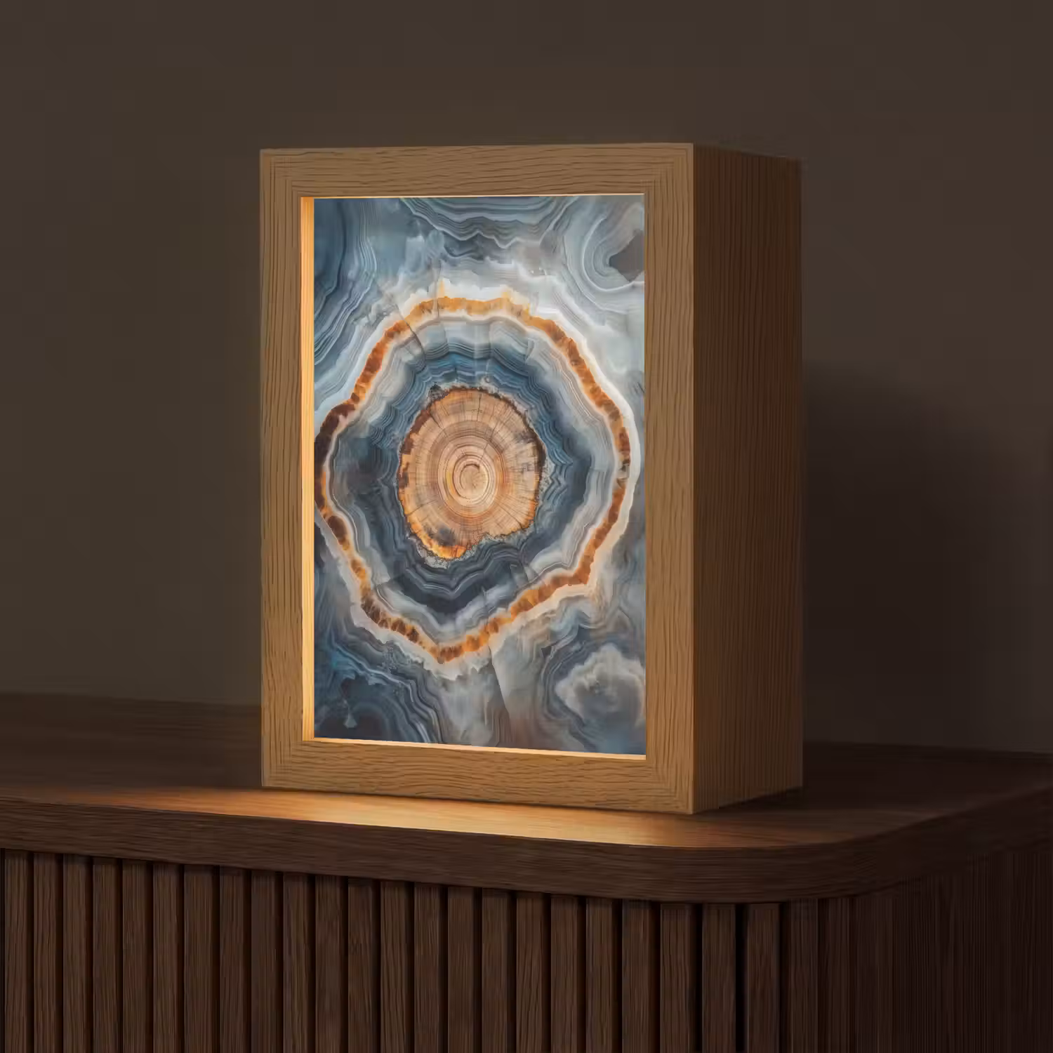Cirkel - Ringen - Steen - Tinten Light Box met kabel (Tafellamp) klein -z3d_website