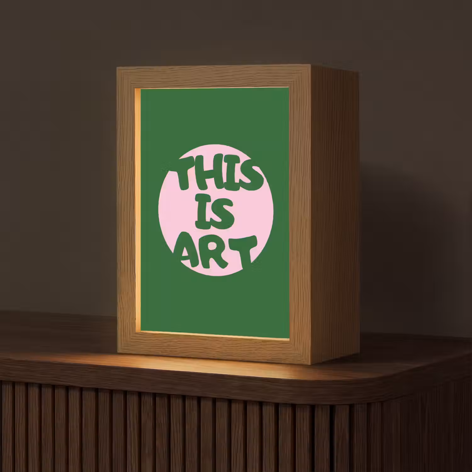 Cirkel - Roze - Tekst - Art Light Box met kabel (Tafellamp) klein -z3d_website