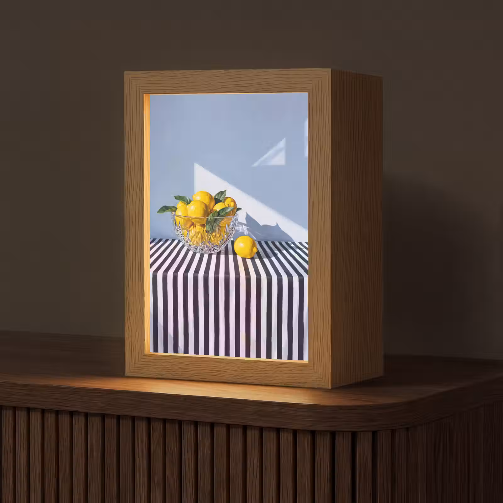 Tafellamp - Citroenen - Fruit - Geel - Citroenen - Fruit - Geel Light Box met kabel (Tafellamp) klein