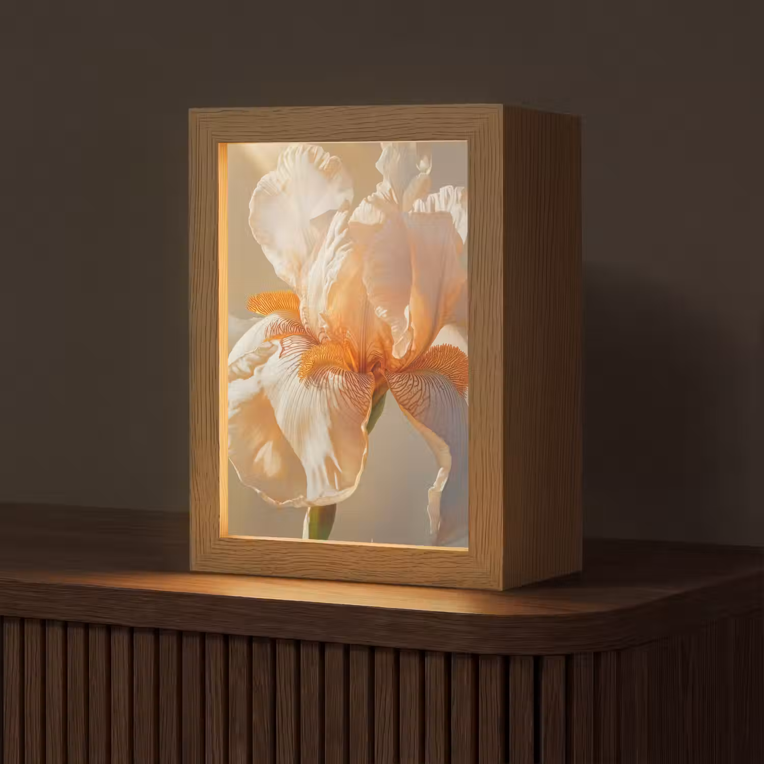 Close up - Oranje - Iris Light Box met kabel (Tafellamp) klein -z3d_website