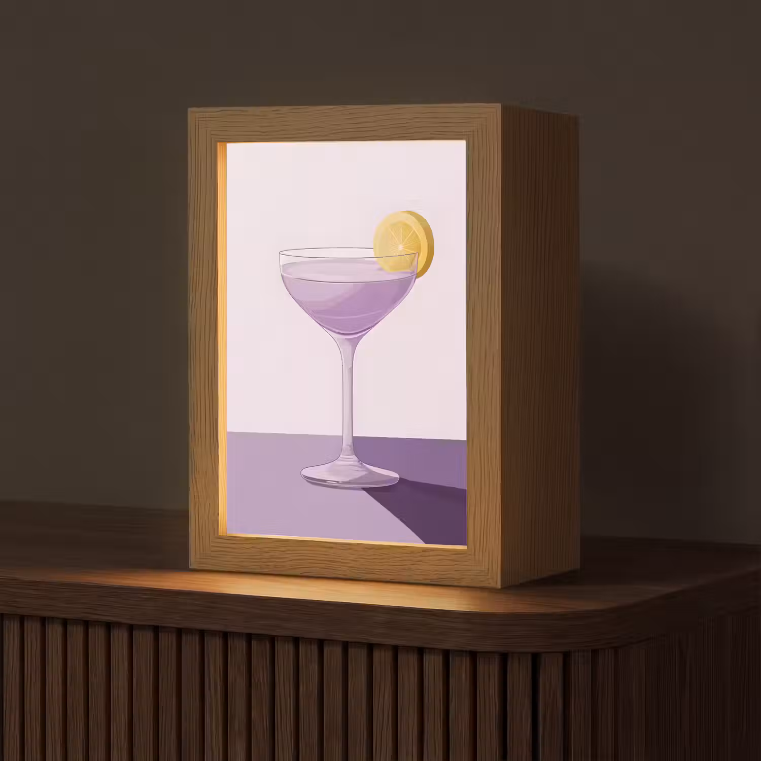 Cocktail - Paars - Minimalistisch - Citroen Light Box met kabel (Tafellamp) klein -z3d_website