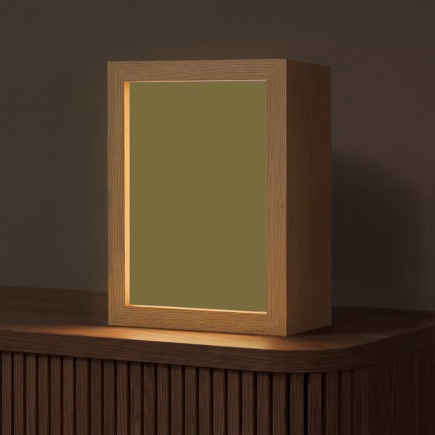 Dark - Olive - Groen Light Box met kabel (Tafellamp) klein 925 -z3d_website