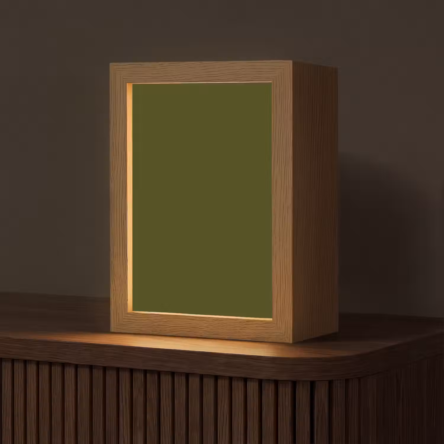 Dark - Olive - Groen Light Box met kabel (Tafellamp) klein 925 -z3d_website