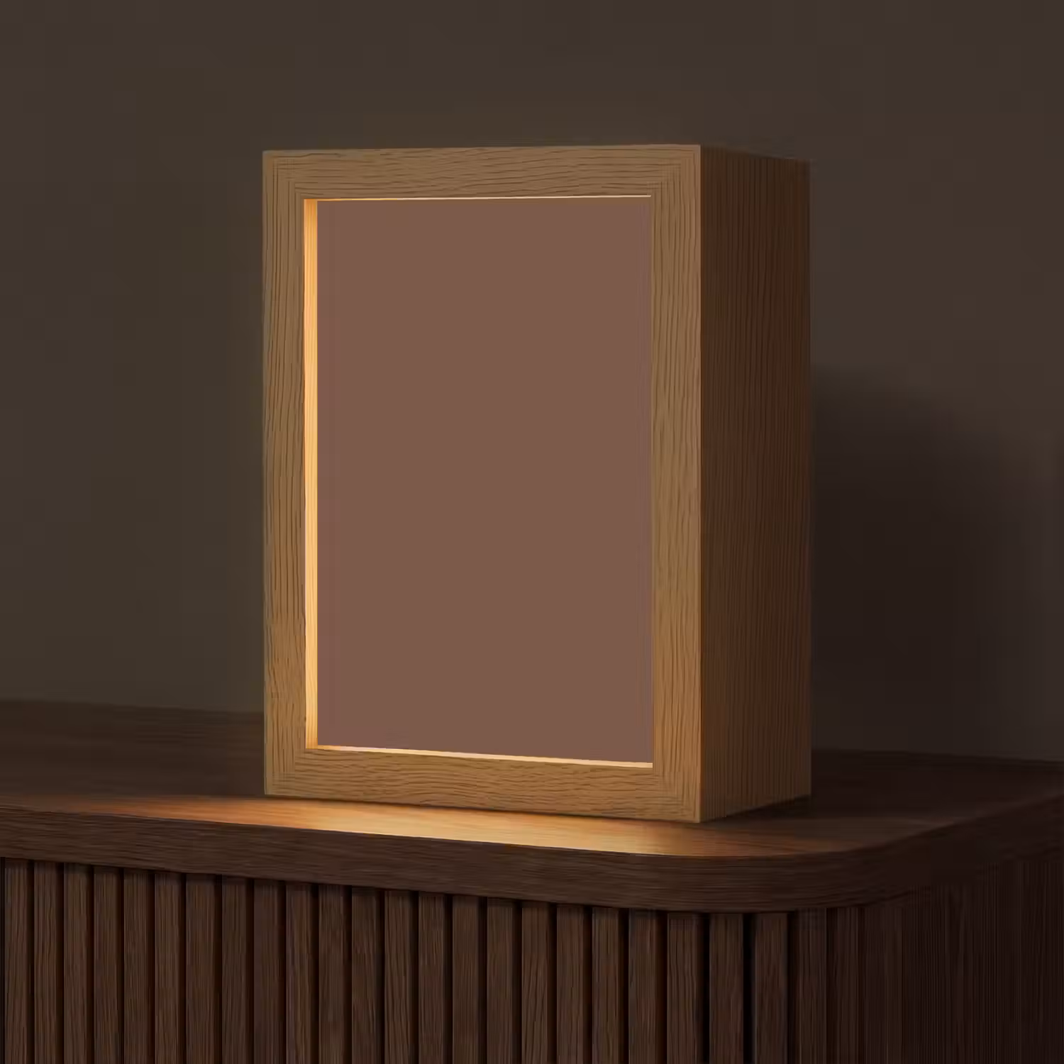 Deep - Clay - Brown - Bruin Light Box met kabel (Tafellamp) klein 925 -z3d_website