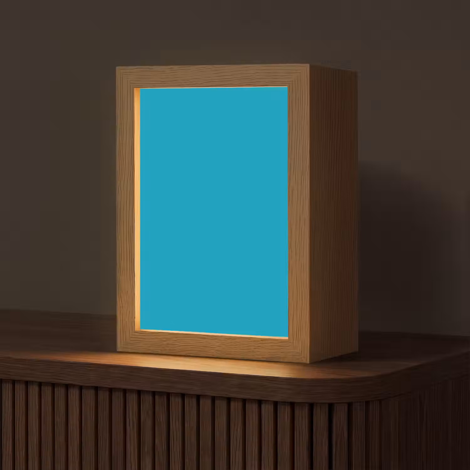 Deep - Turquoise - Turkoois Light Box met kabel (Tafellamp) klein 925 -z3d_website