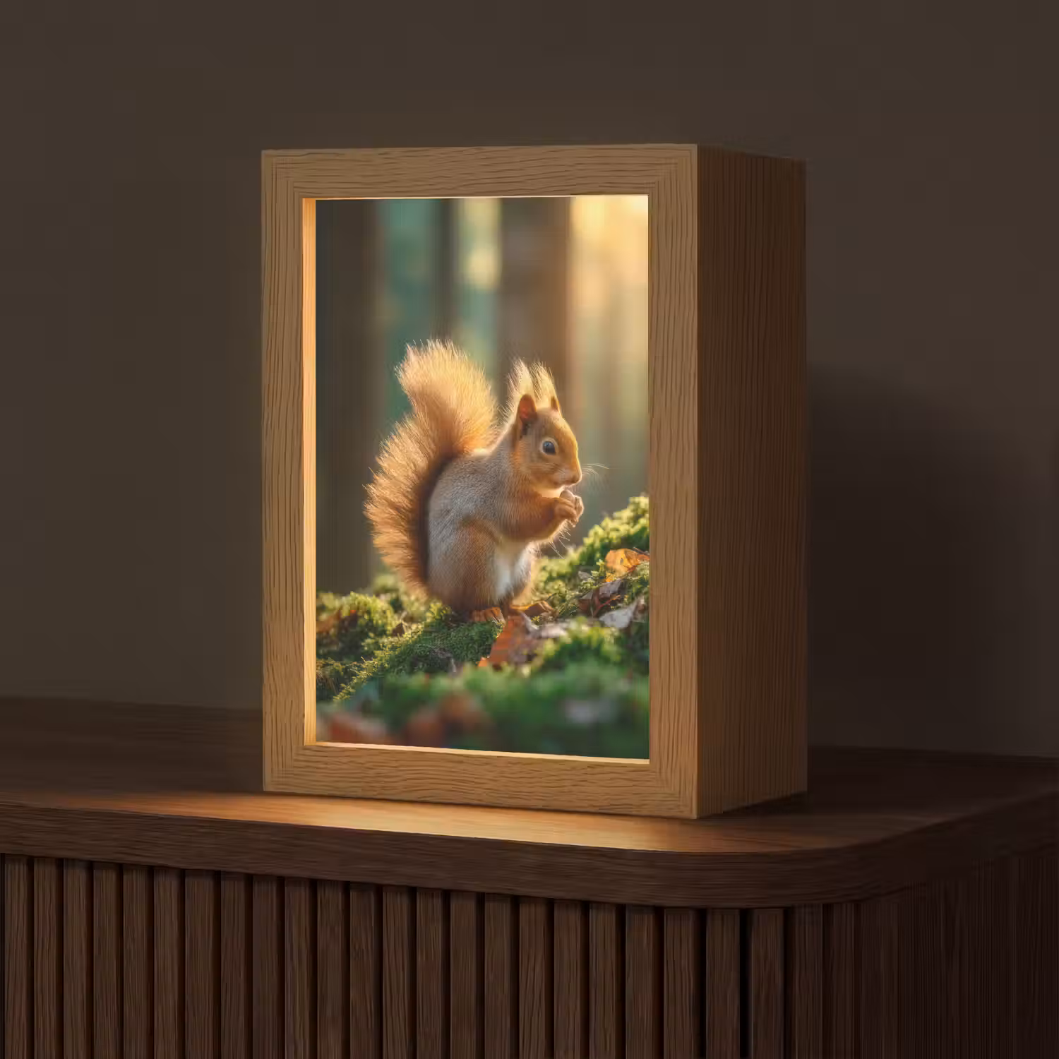 Eekhoorn - Nootje - Gras Light Box met kabel (Tafellamp) klein -z3d_website