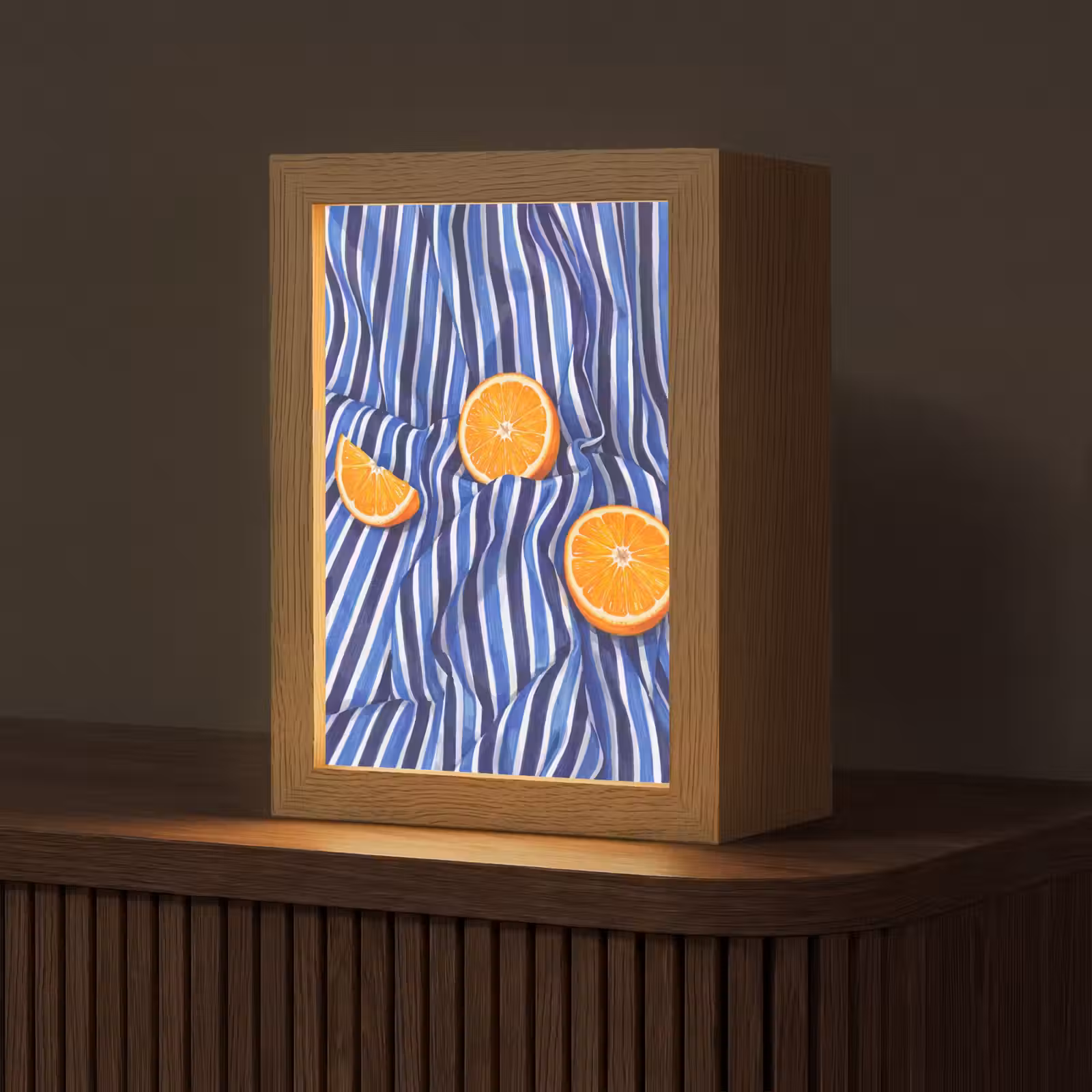 Tafellamp - Eten - Fruit - Oranje - Eten - Fruit - Oranje Light Box met kabel (Tafellamp) klein