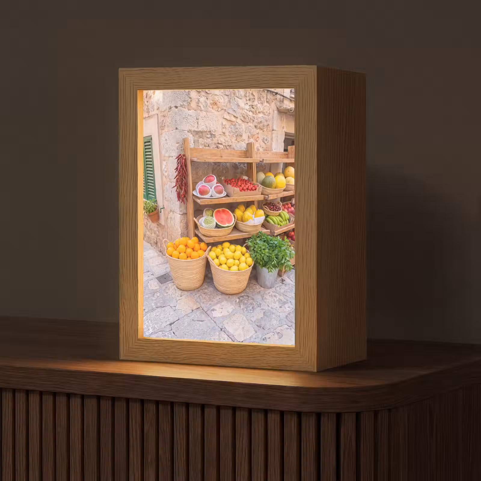 Tafellamp - Fruit - Markt - Vers - Fruit - Markt - Vers Light Box met kabel (Tafellamp) klein
