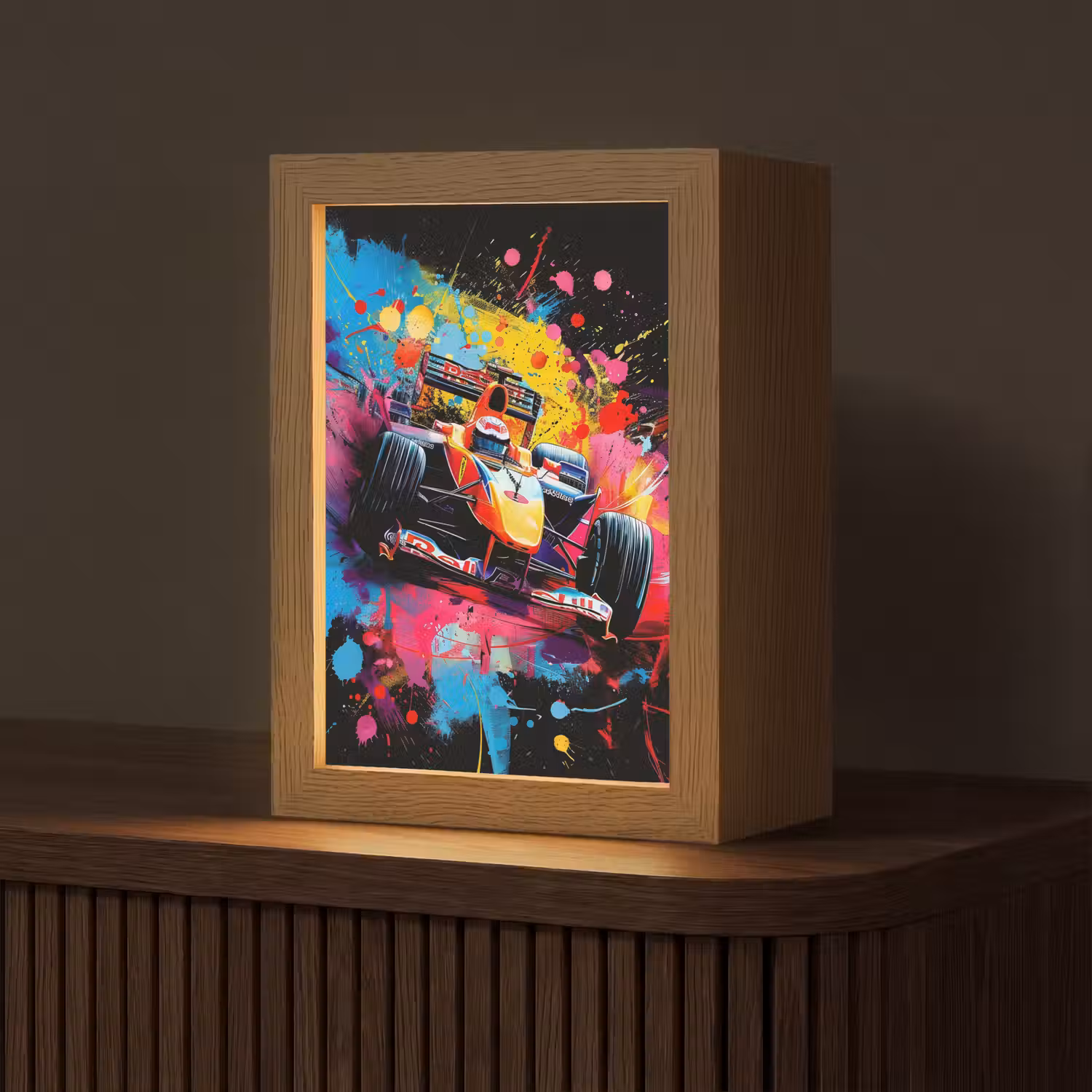 Graffiti - Sport - Auto - Formule 1 - Autosport Light Box met kabel (Tafellamp) klein -z3d_website